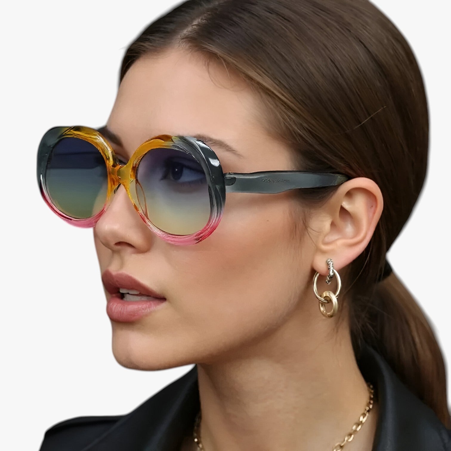 Camila | Ovaler Sonnenbrille aus Metall UV400