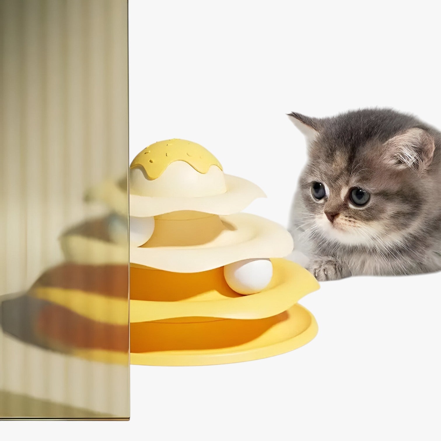 Clover | Interaktive Türme mit 4 Etagen – Spaßspielzeug für aktive Katzen
