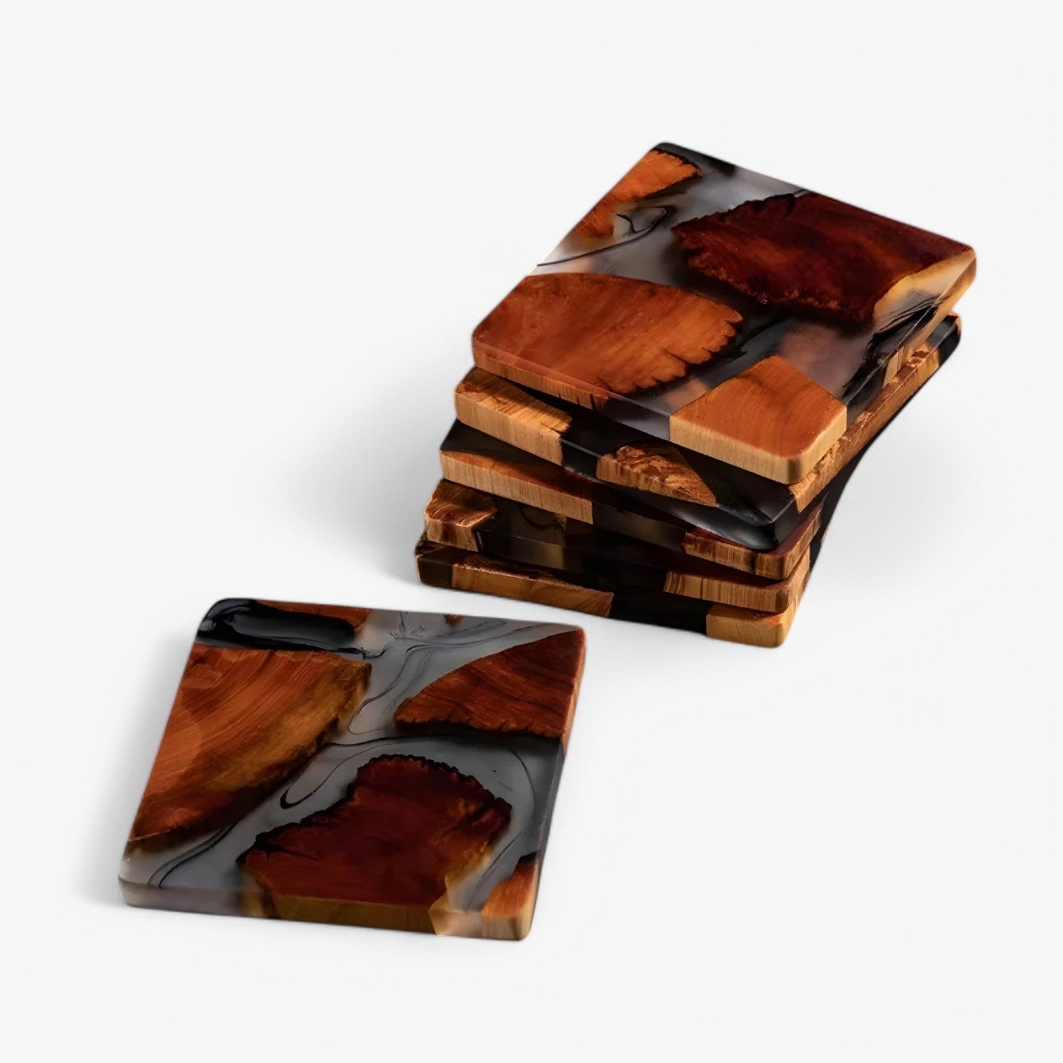 Avery | Holzharz-Untersetzer – Rutschfest & Hitzebeständig