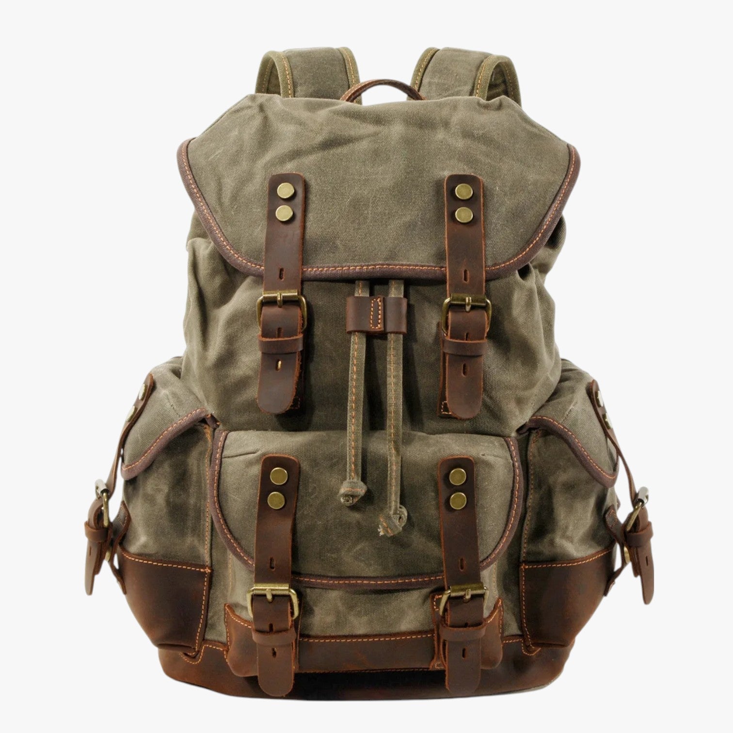 Conor | Rucksack für Trekking aus Stoff und Leder mit Großem Fassungsvermögen