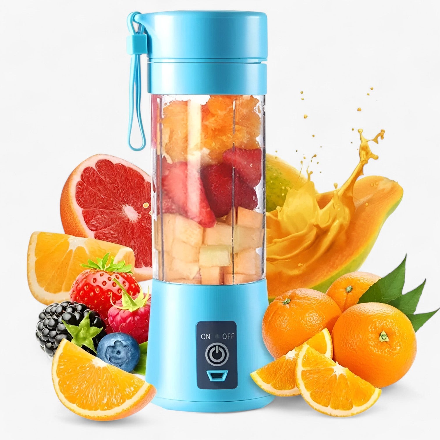 Tragbarer USB-Entsafter: Frische Smoothies jederzeit und überall - Blau - Tragbarer USB-Entsafter: Frische Smoothies jederzeit und überall - €25 - Concept Neurenberg