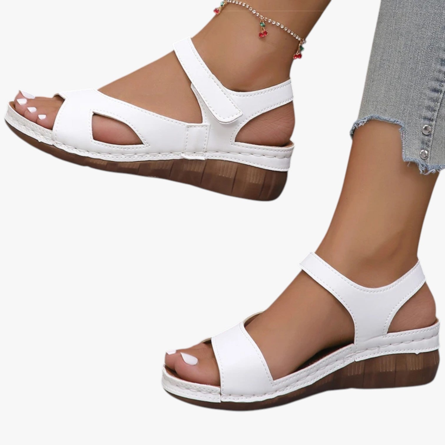 Amira | Damen-Sandalen Bequeme Leichte mit Flacherabsatz