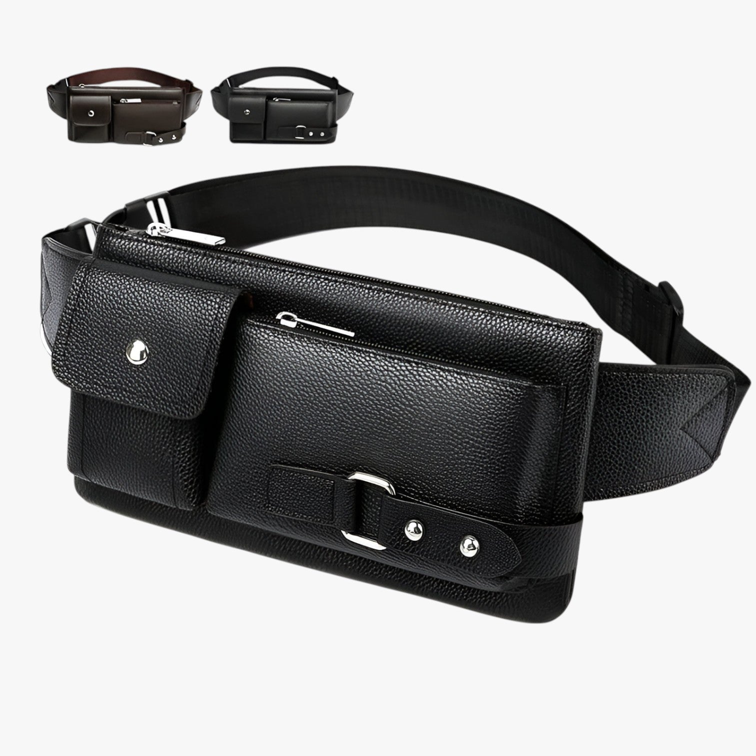 Azriel | Multifunktionale Leder Bauchtasche