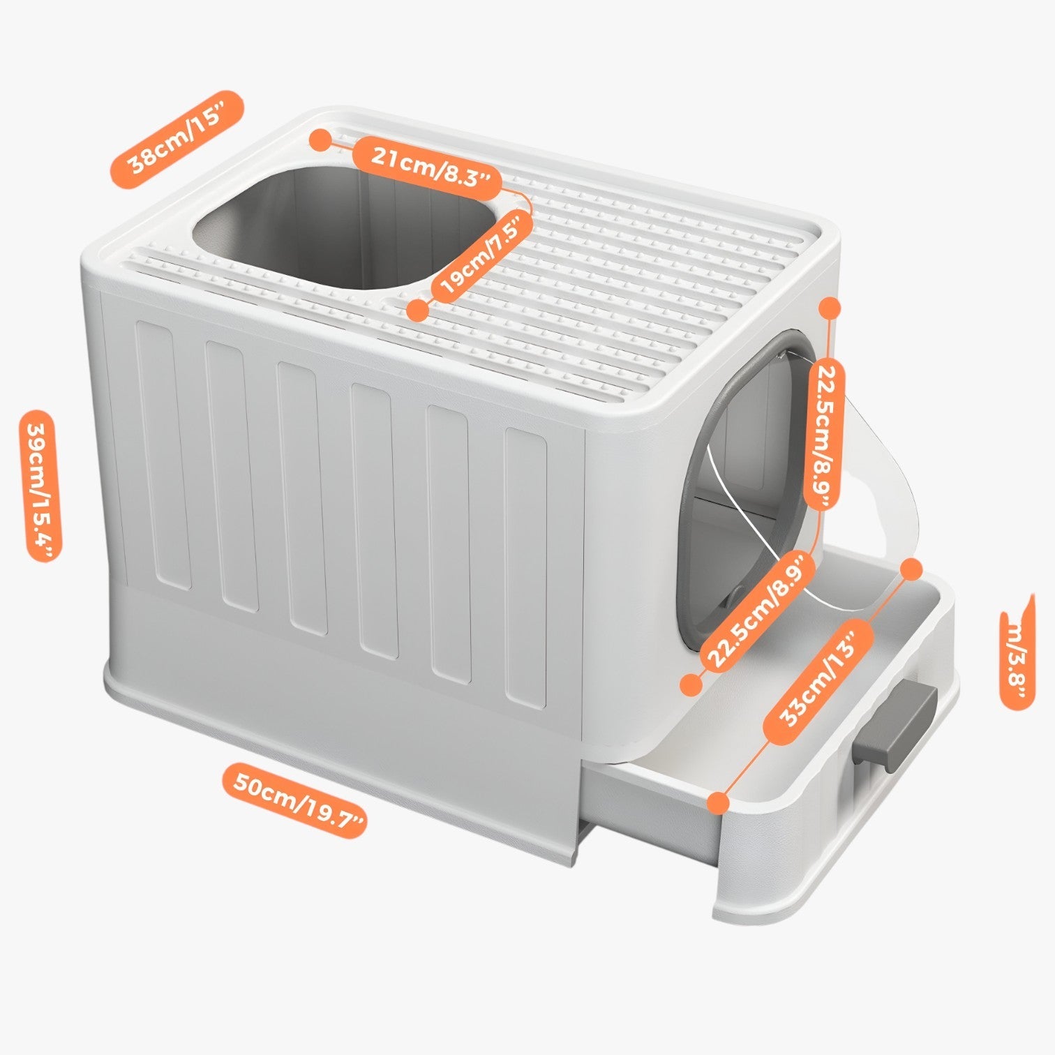 Zinnia | Große Katzenbox mit Kratzbrett Weniger Geruch, mehr Komfort