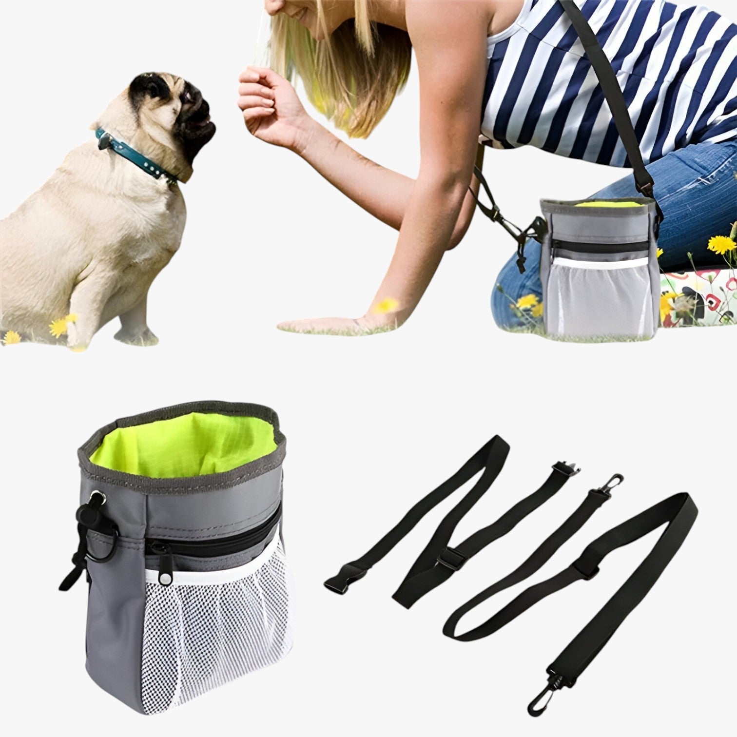 Vincent | Multifunktionale Hundehandtasche für Spaziergänge und Training