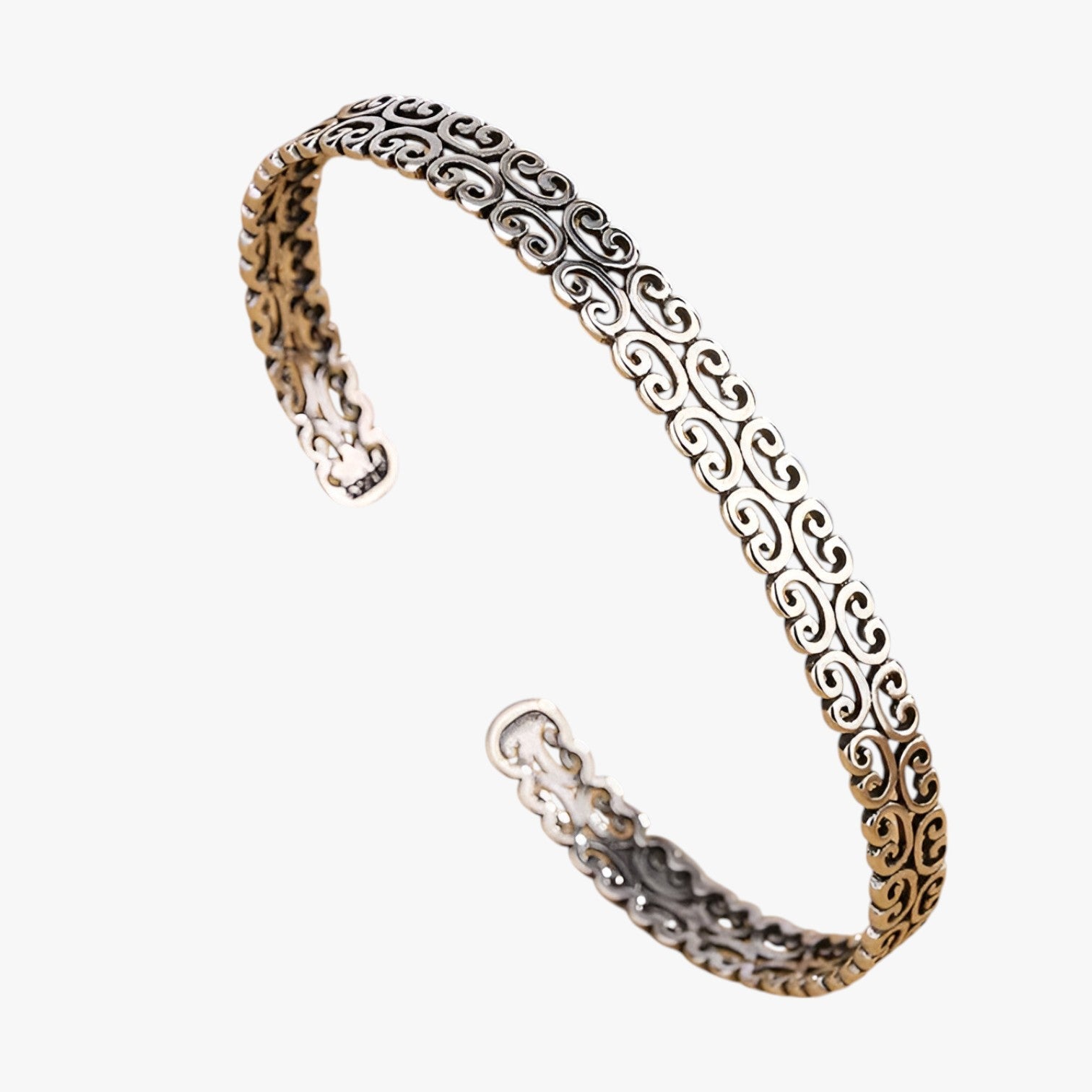 Dahlia | Eleganter Silberpuls mit Wolkenmuster