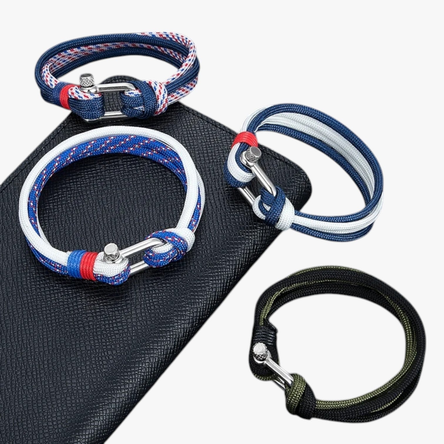 Tristan | Survival Paracord Armband mit Marinehaken