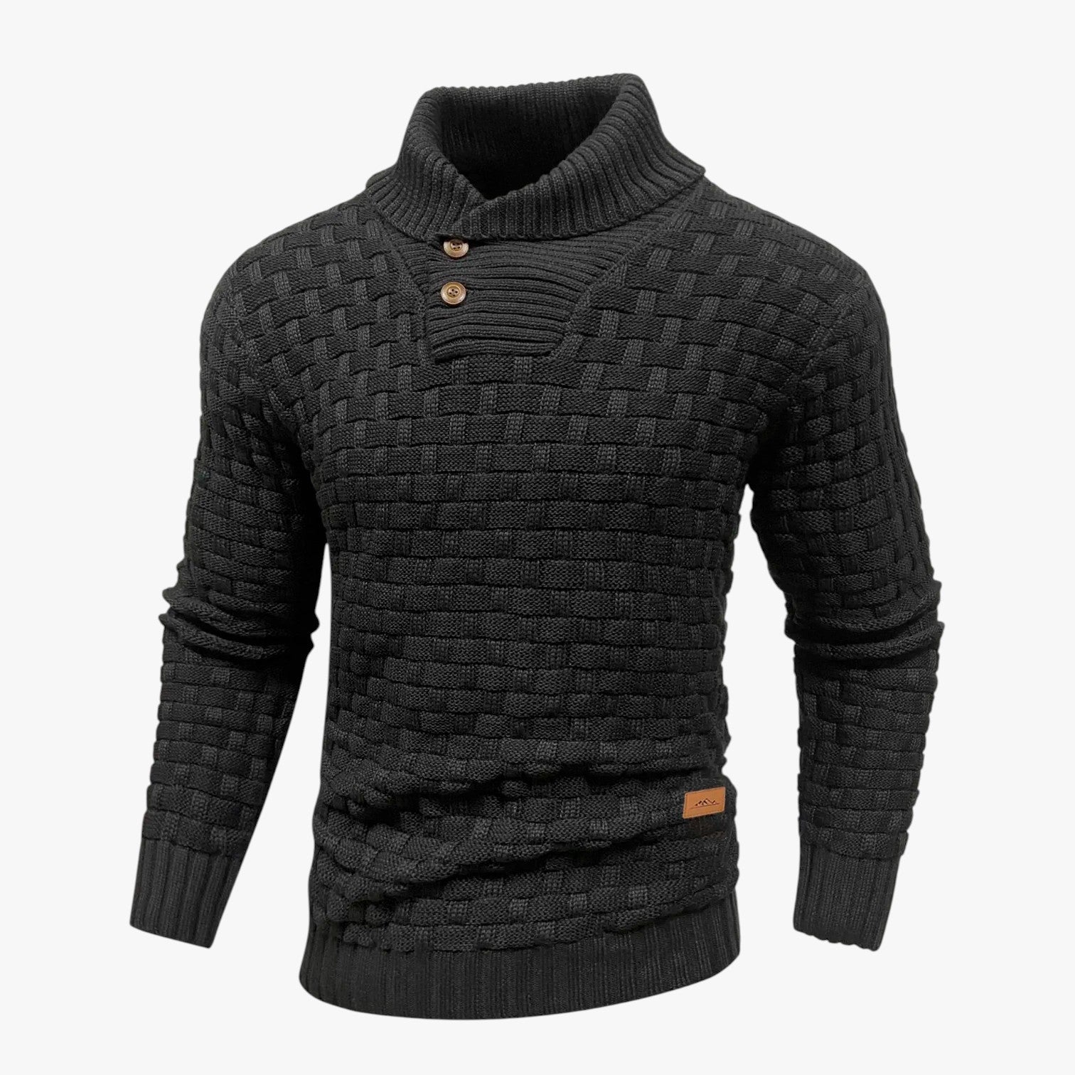 Nathan | Weicher dicker Strickpullover für Herren mit rundem Ausschnitt, kuschelig und wintertauglich