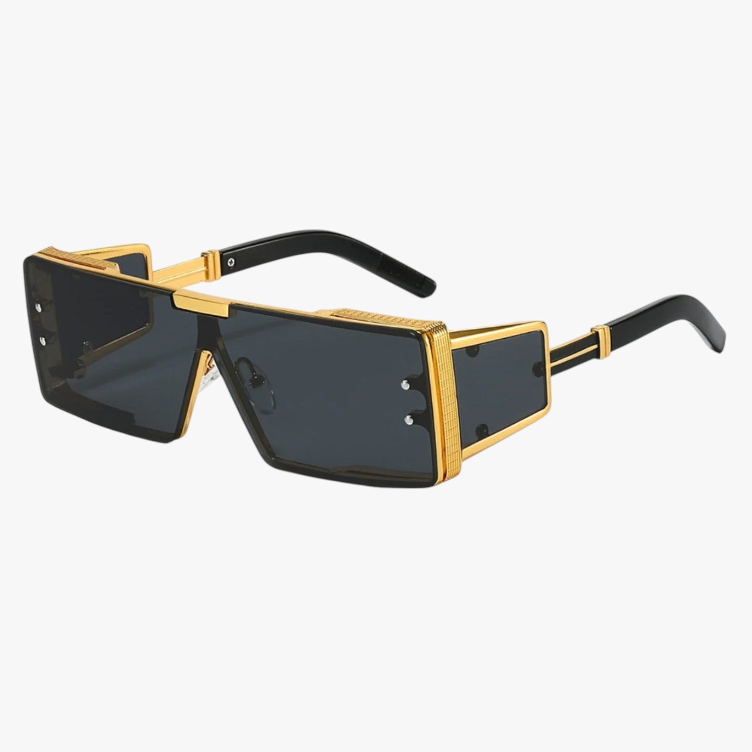 Zamir | Futuristische quadratische Metallsonnenbrille