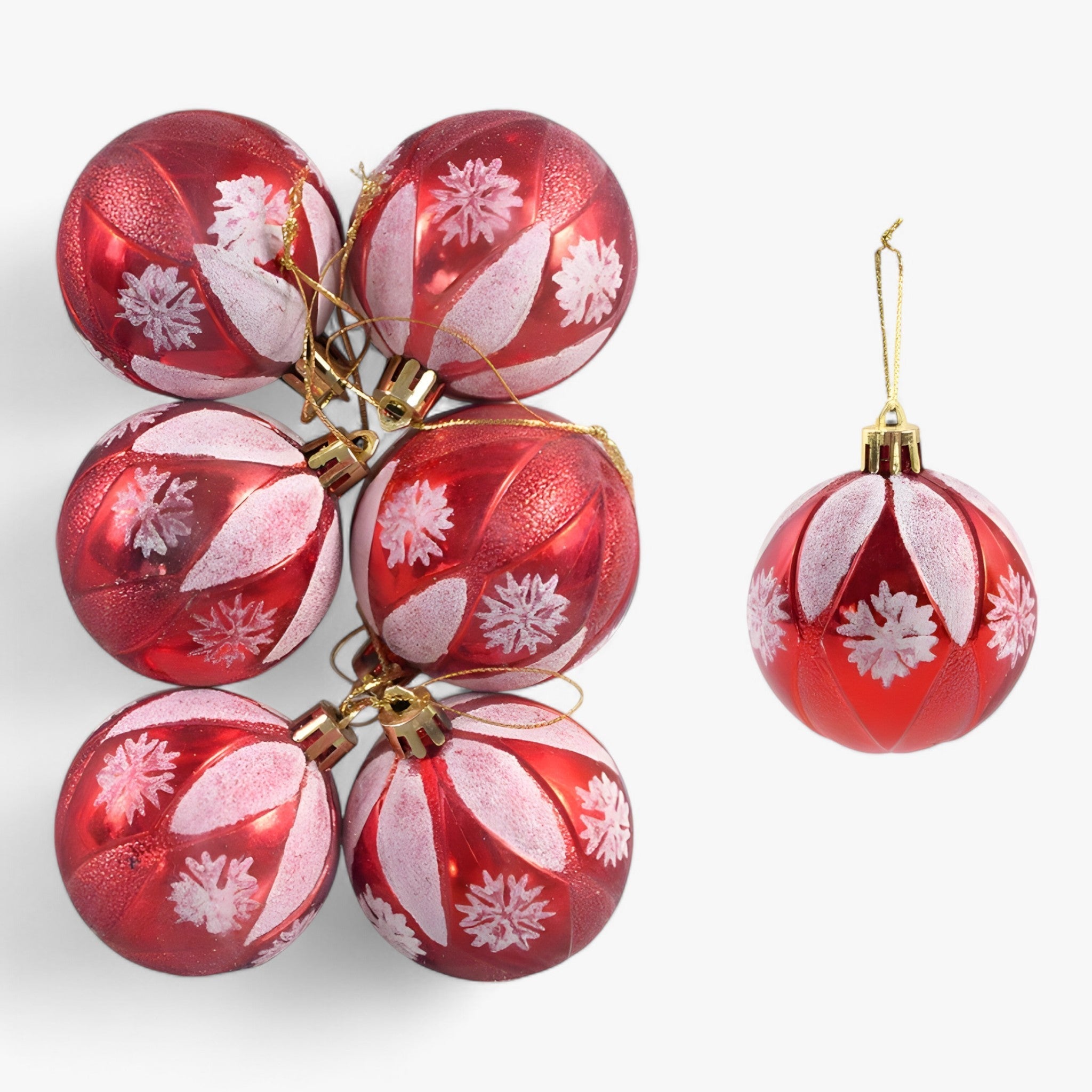 Weihnachten | 6 Stück Weihnachtskugeln – ideale Dekorationen für den Baum - H 6cm - Weihnachten | 6 Stück Weihnachtskugeln – ideale Dekorationen für den Baum - €25 - Concept Düsseldorf