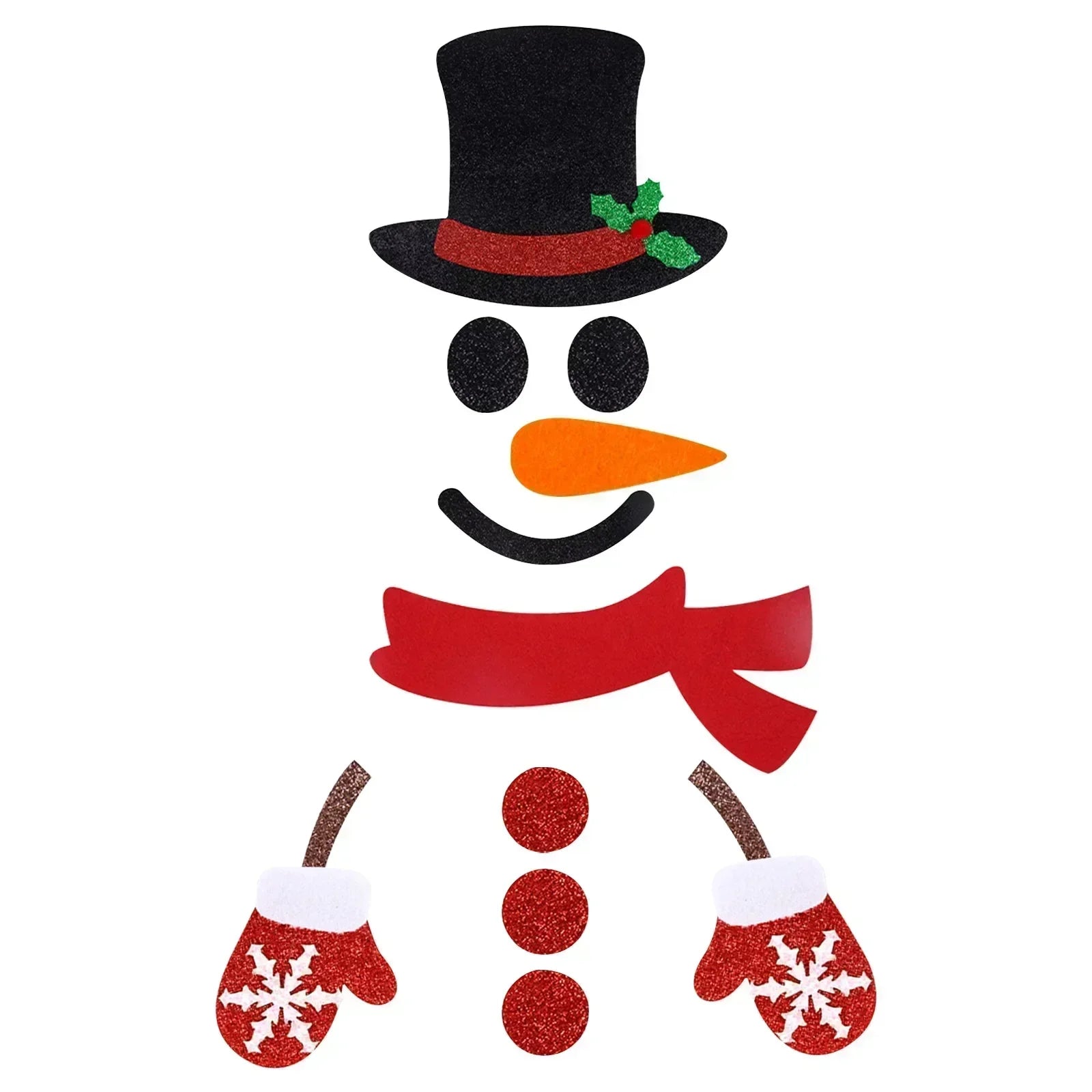 Weihnachts-Filzaufkleber für Türen und Fenster – festliche Dekoration für Zuhause - Schneemann - Weihnachts-Filzaufkleber für Türen und Fenster – festliche Dekoration für Zuhause - €25 - Concept Neurenberg