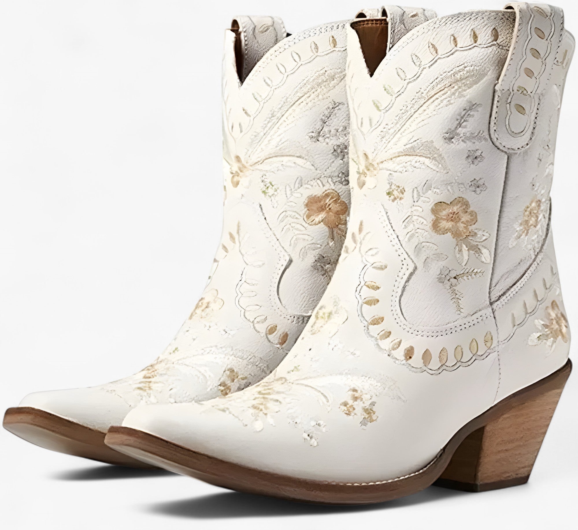 Daisy | Bestickte Westernstiefel mit Blockabsatz, im Cowgirl-Stil