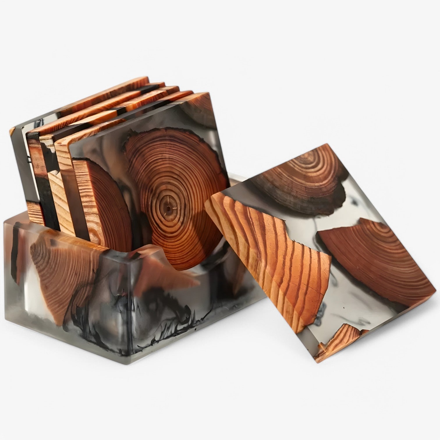 Avery | Holzharz-Untersetzer – Rutschfest & Hitzebeständig