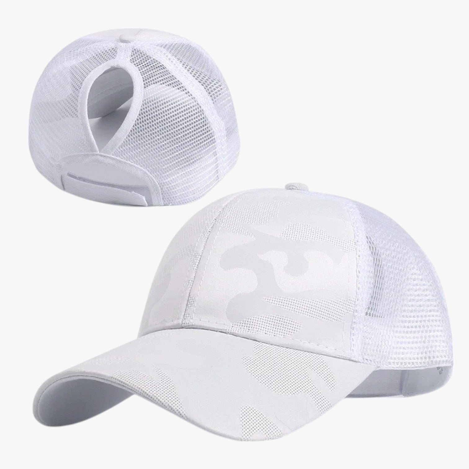 Blaire | Sommerhut Camouflage mit Netz und Dutt