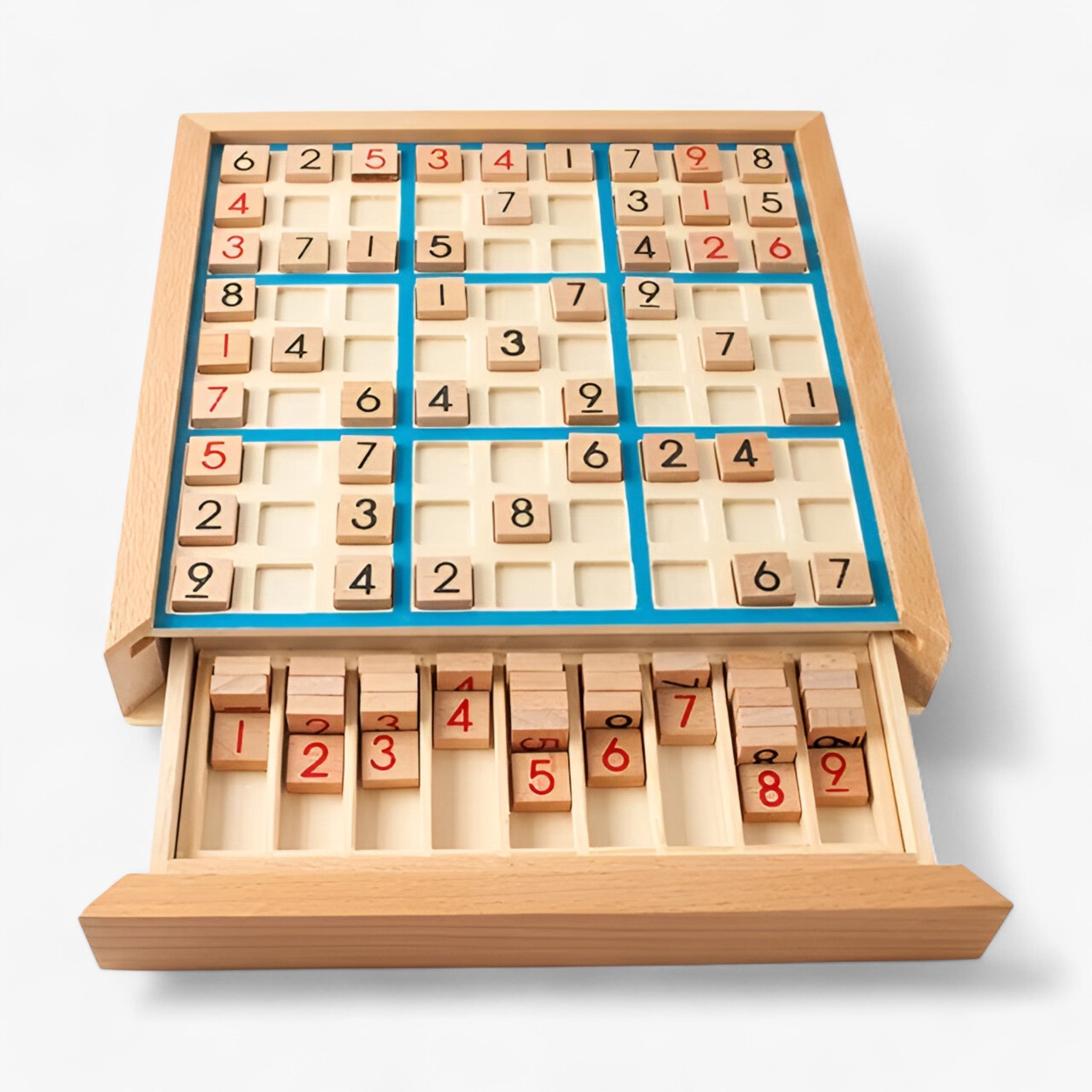 Daan | Holz-Sudoku-Spiel mit Lade