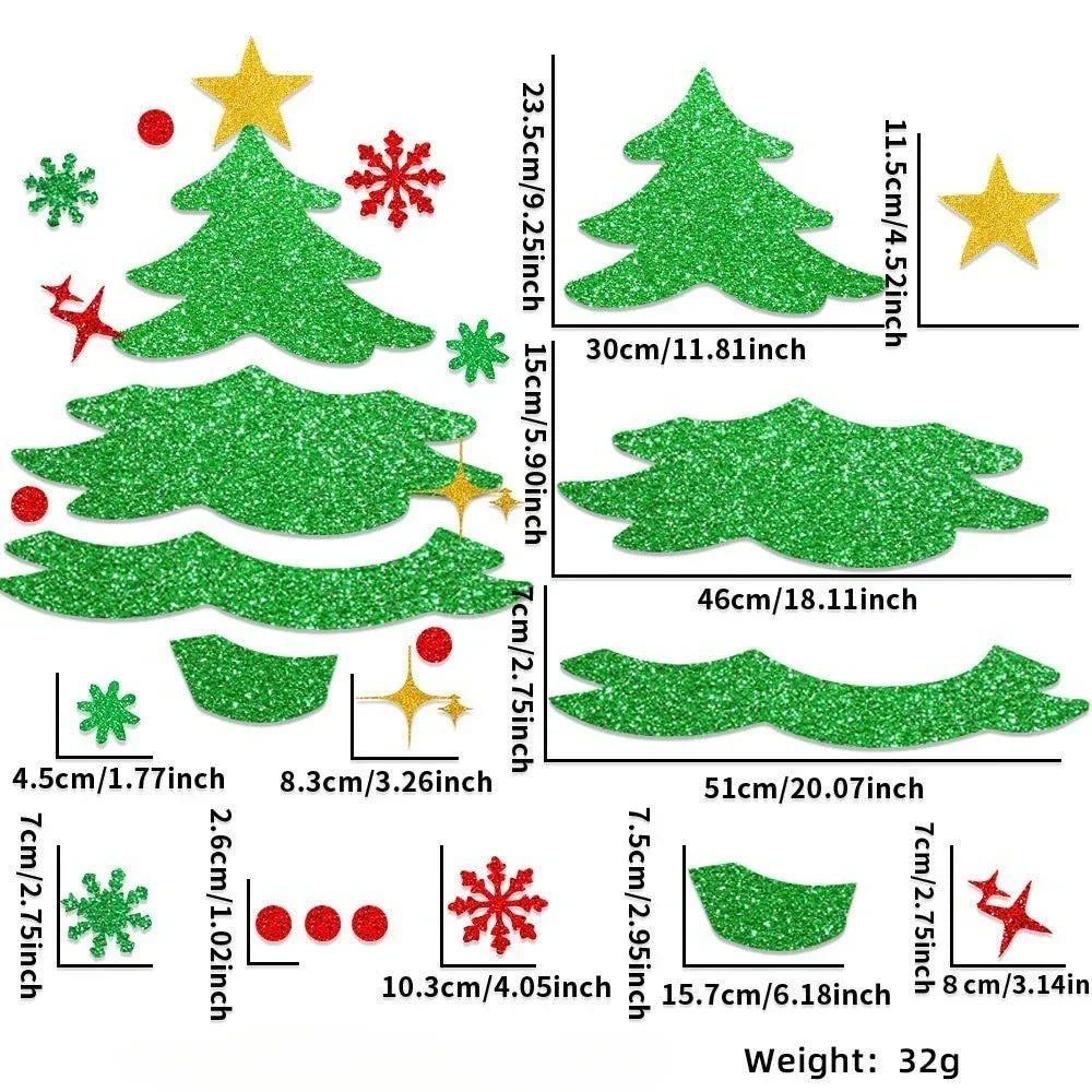 Weihnachts-Filzaufkleber für Türen und Fenster – festliche Dekoration für Zuhause - Weihnachtsbaum - Weihnachts-Filzaufkleber für Türen und Fenster – festliche Dekoration für Zuhause - €25 - Concept Neurenberg