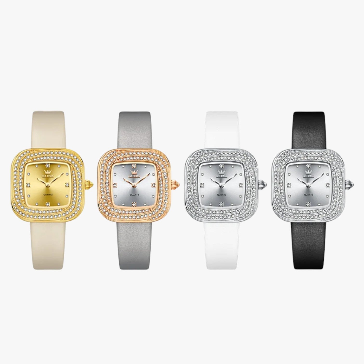 Blair | Elegante quadratische Lederuhr