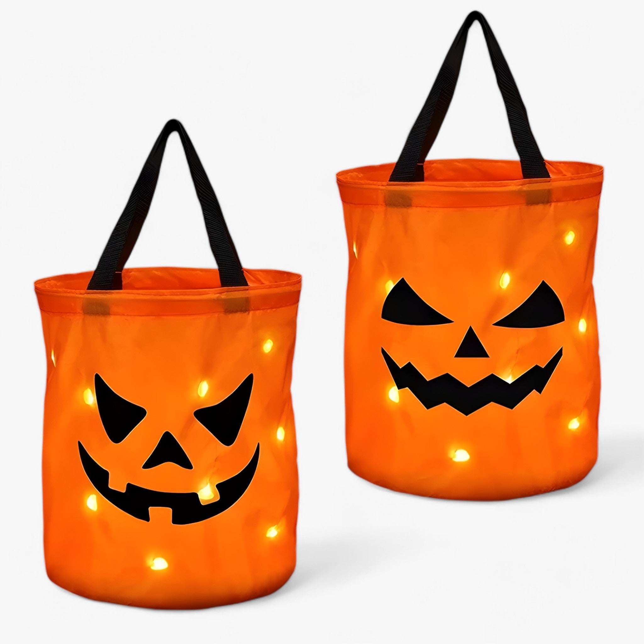 Kürbis Süßigkeitentasche - LED-Beleuchtung für Halloween und Erntedankfest - - (1+1 gratis) Clementine | Kürbis Süßigkeitentasche - LED-Beleuchtung für Halloween und Erntedankfest - €25 - Concept Düsseldorf