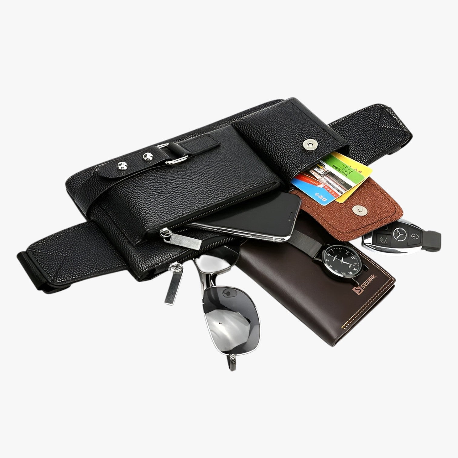 Azriel | Multifunktionale Leder Bauchtasche