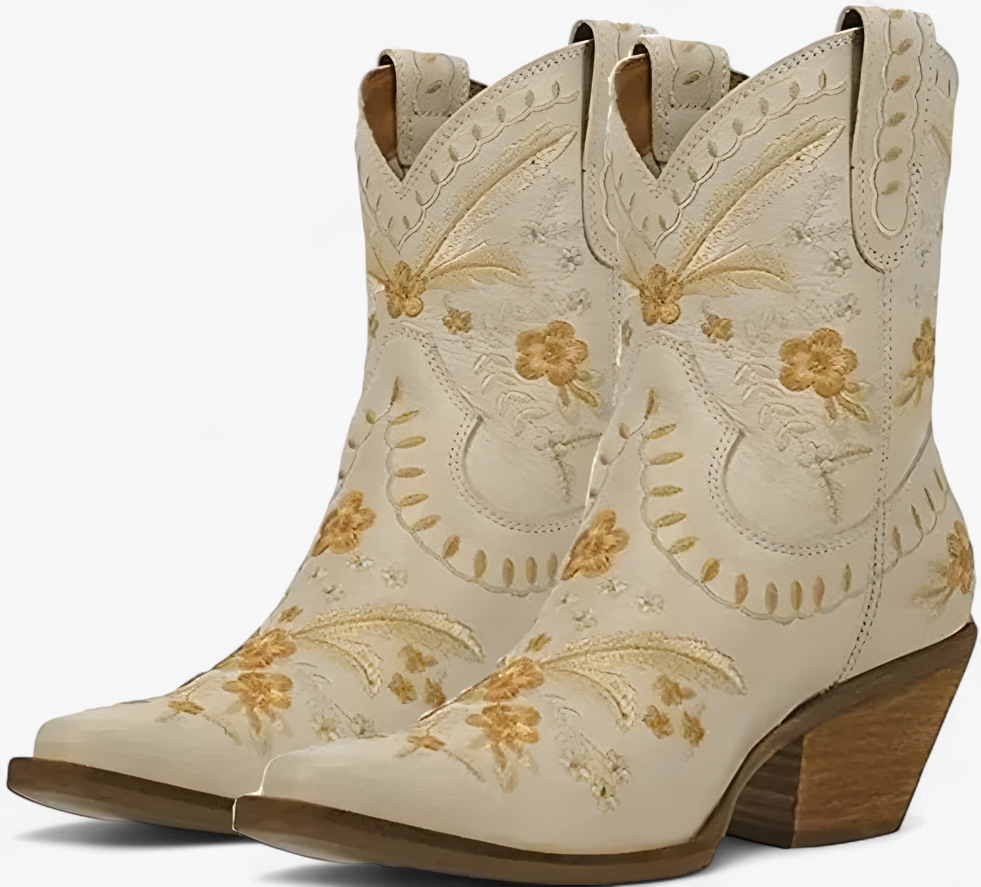 Daisy | Bestickte Westernstiefel mit Blockabsatz, im Cowgirl-Stil