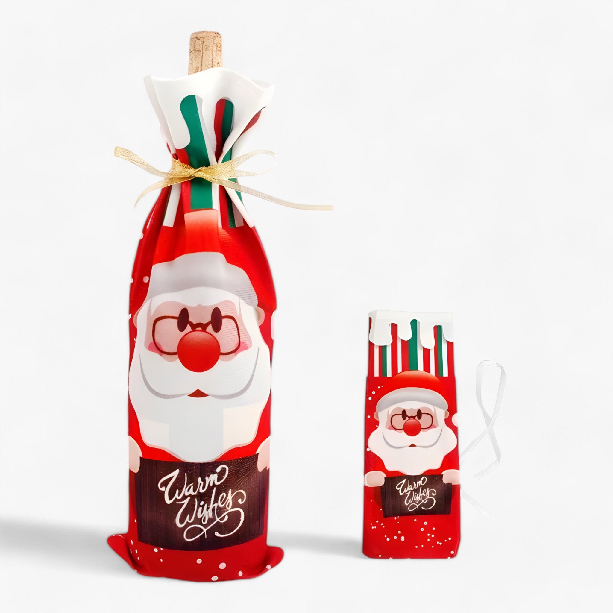 FengRise Dekoration | Flasche Hülle Weihnachtsmann - Geschenkhalter in Weihnachtsstrümpfen - Weihnachtsgeschirr - Neujahrs Geschenk - 3 14x16cm - FengRise Dekoration | Flasche Hülle Weihnachtsmann - Geschenkhalter in Weihnachtsstrümpfen - Weihnachtsgeschirr - Neujahrs Geschenk - €25 - Concept Neurenberg