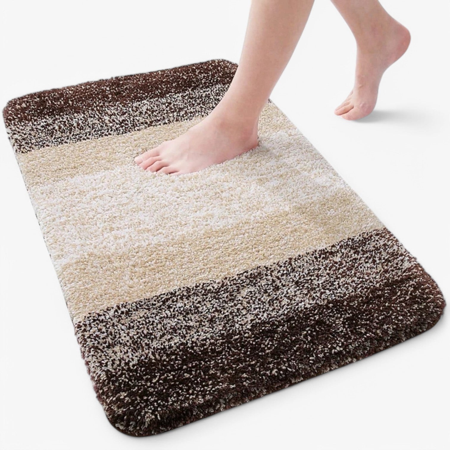 Heidi Trockene Füße in Sekundenschnelle – Super absorbierende rutschfeste Badmatte