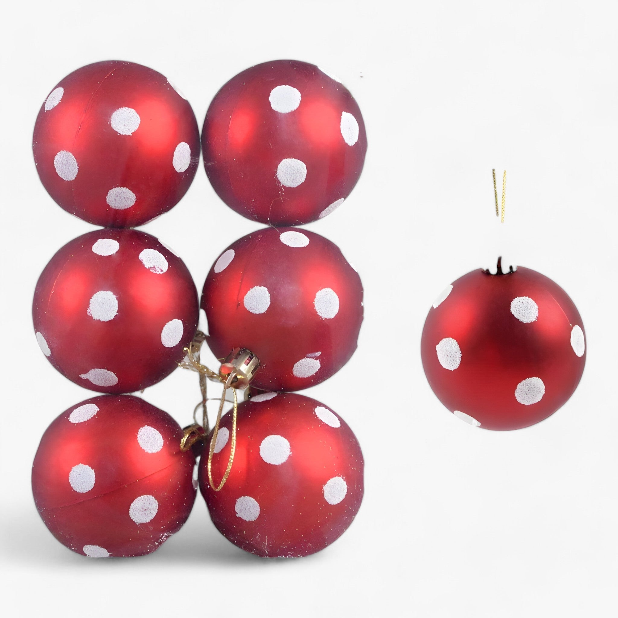 Weihnachten | 6 Stück Weihnachtskugeln – ideale Dekorationen für den Baum - C 6cm - Weihnachten | 6 Stück Weihnachtskugeln – ideale Dekorationen für den Baum - €25 - Concept Düsseldorf