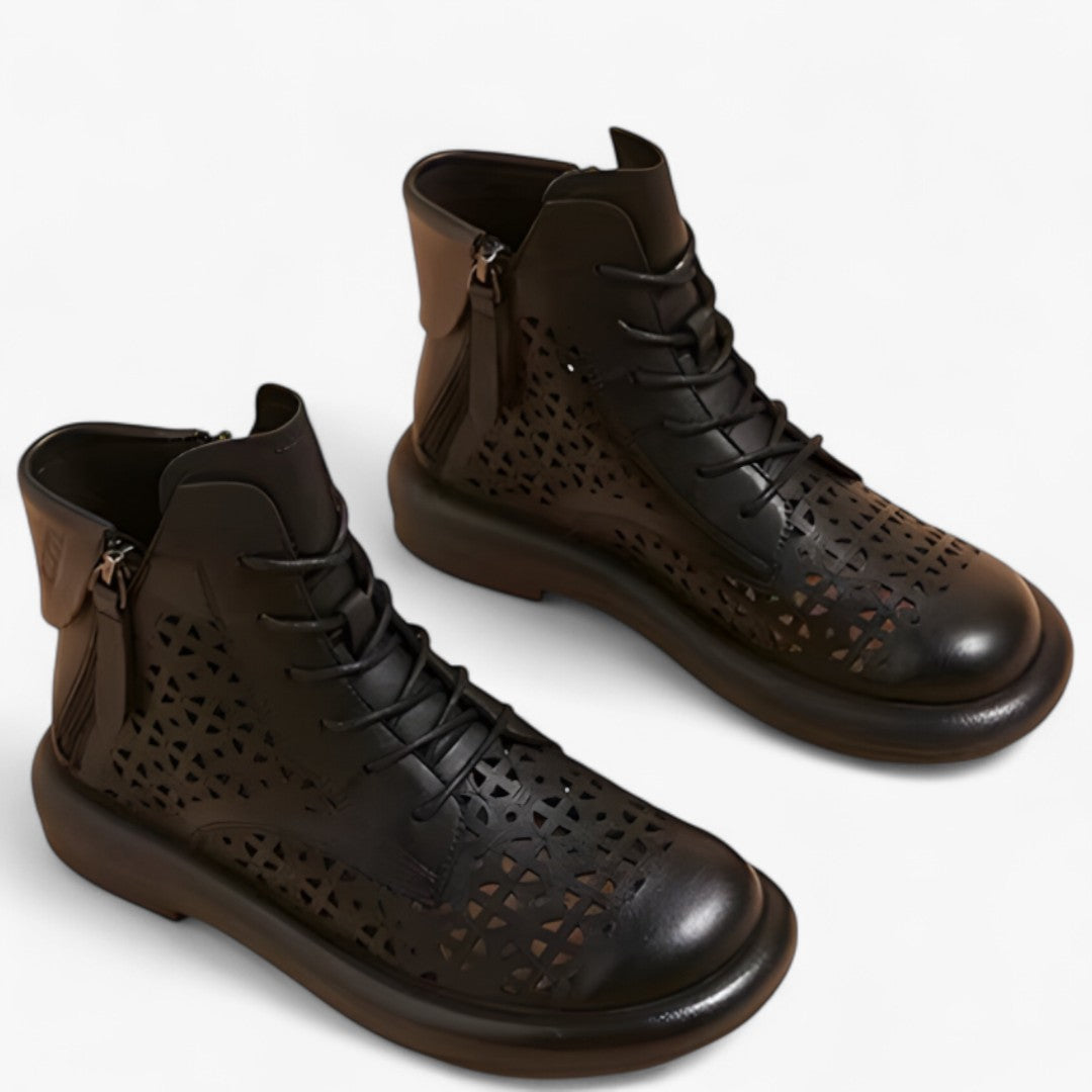Clara | Durchbrochene Stiefeletten aus echtem Leder mit Stil