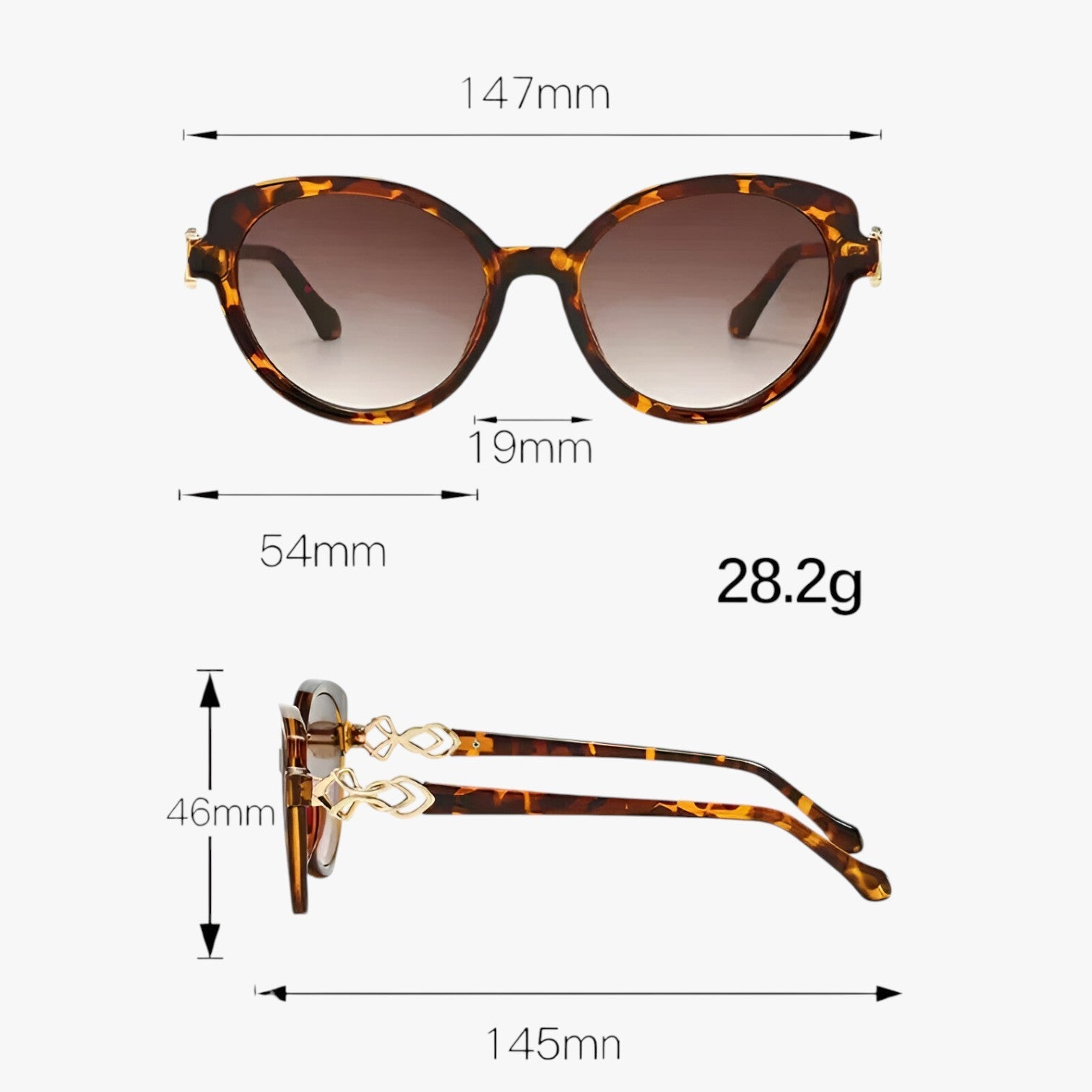 Ximena | Vintage Cat-Eye-Sonnenbrille für Frauen UV400