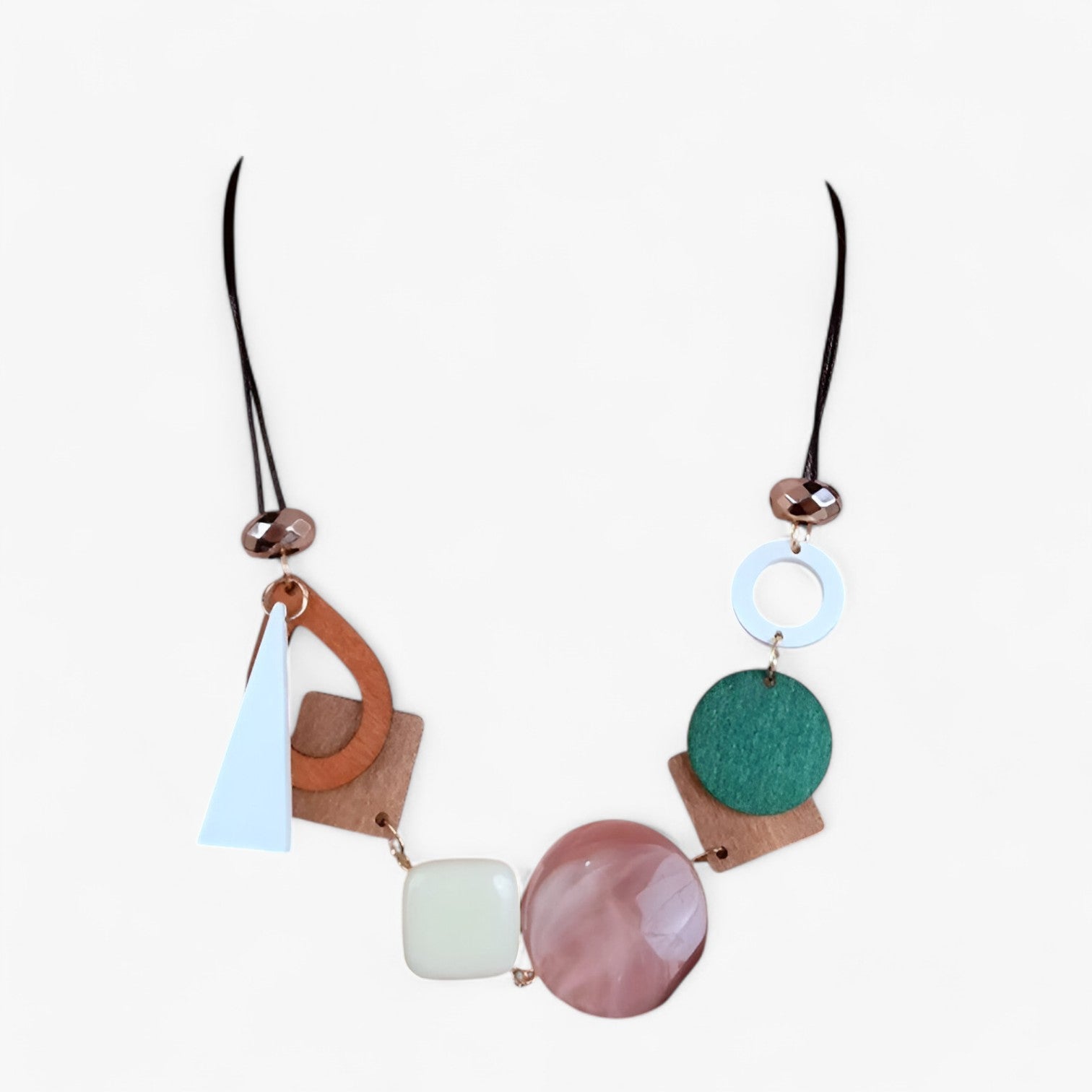 Vintage Geometrische Anhänger Halskette – Handgefertigte Ethnische Eleganz - Rosa - Vintage Geometrische Anhänger Halskette – Handgefertigte Ethnische Eleganz - €25 - Concept Neurenberg