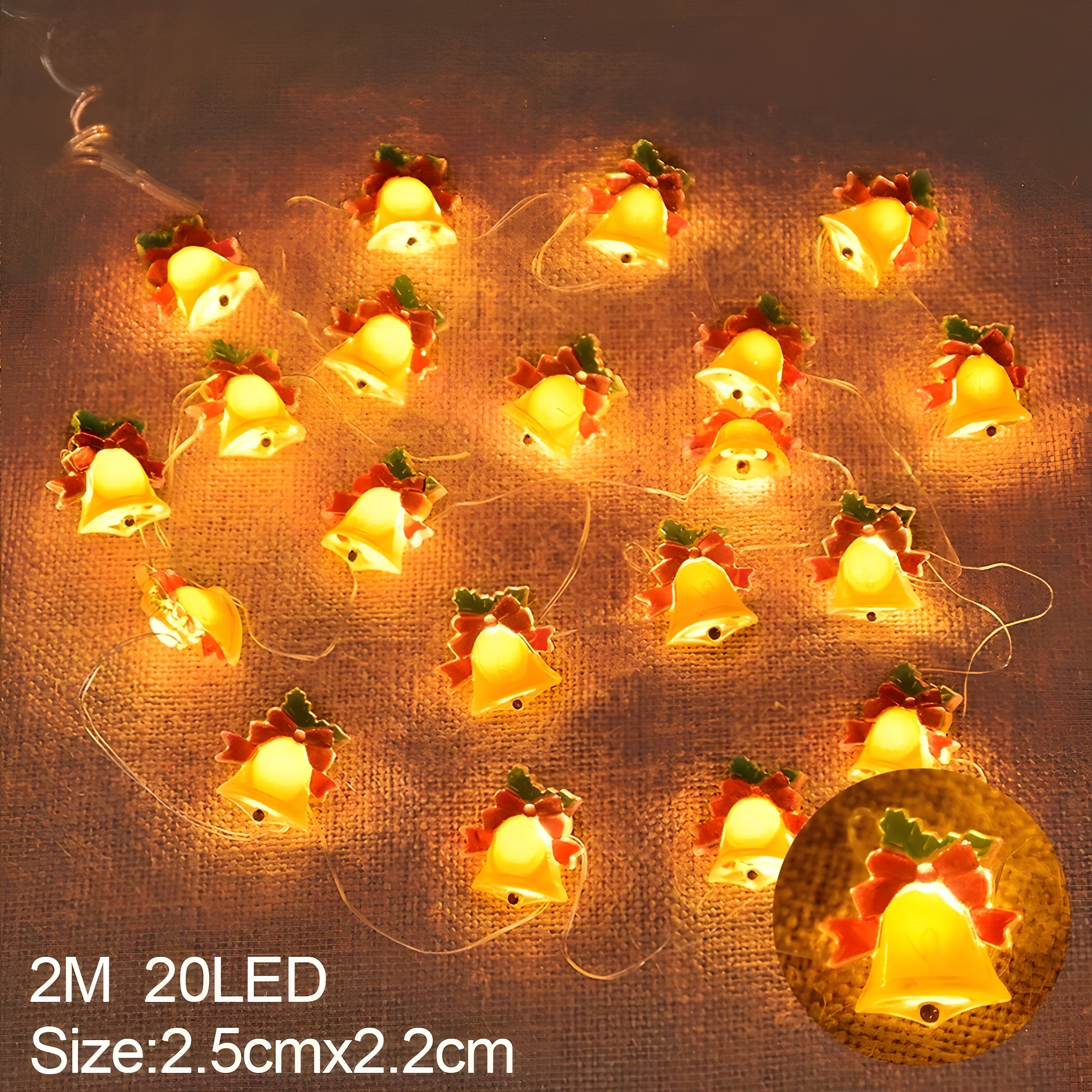 TwinkleLights | LED Lichterschlauch 20LED - Beleuchten Sie Ihre Feste mit dem Weihnachtsmann und Schneeflocken - Glocke - TwinkleLights | LED Lichterschlauch 20LED - Beleuchten Sie Ihre Feste mit dem Weihnachtsmann und Schneeflocken- €25 - Concept Düsseldorf