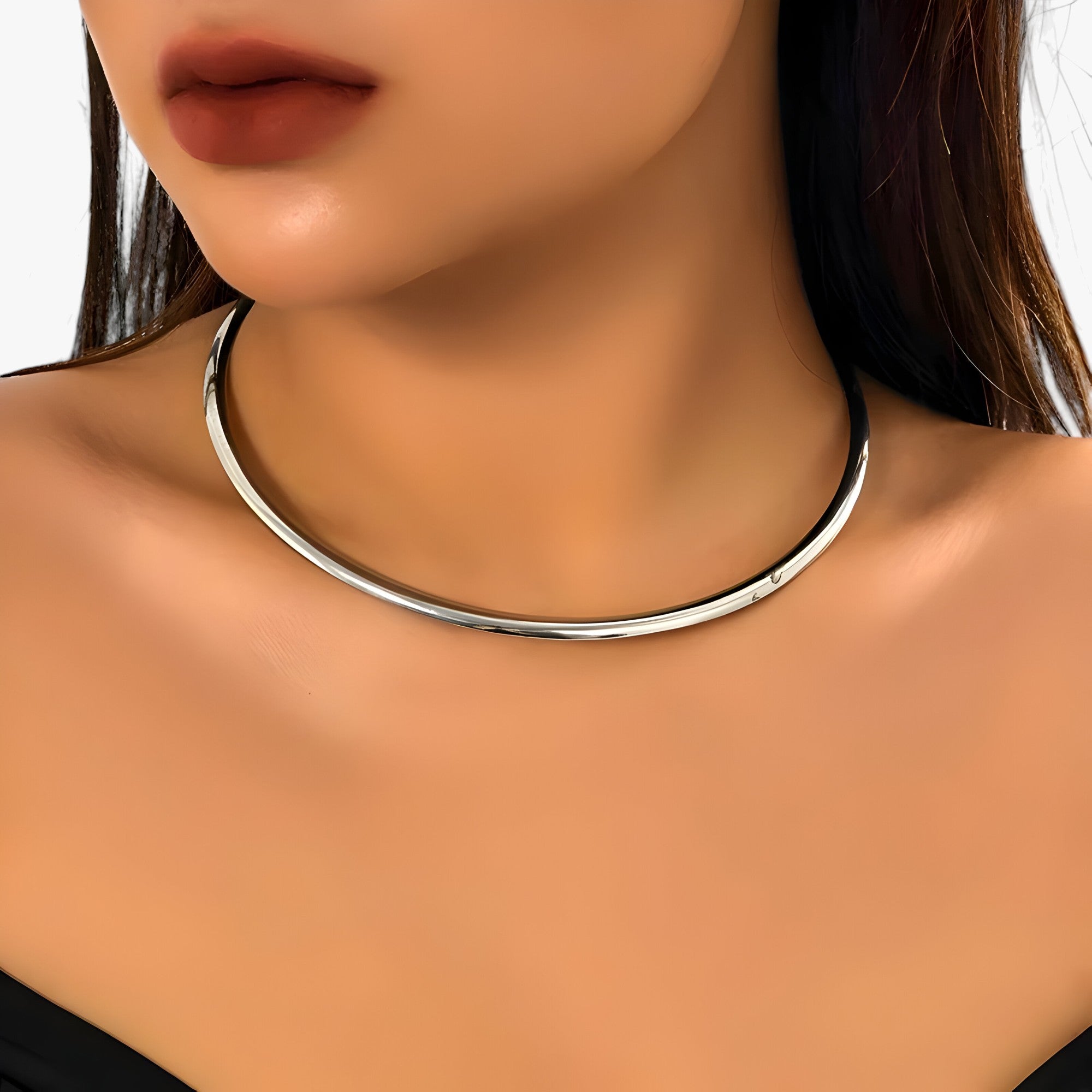 Aira | Single Gold Choker Halskette - Elegante Styling-Option für Jeden Party-Look