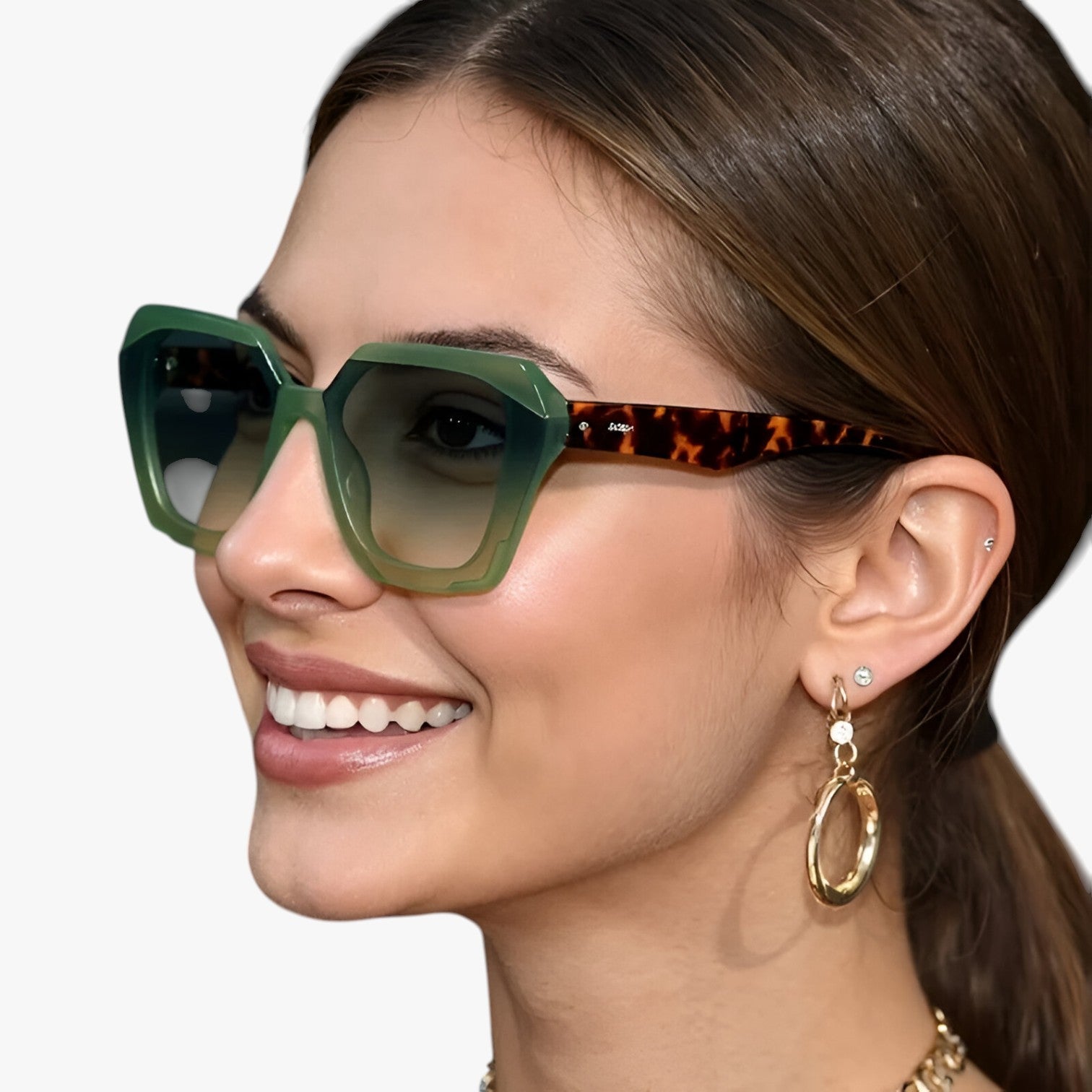 Valerie | Damen quadratische, getönte Sonnenbrille