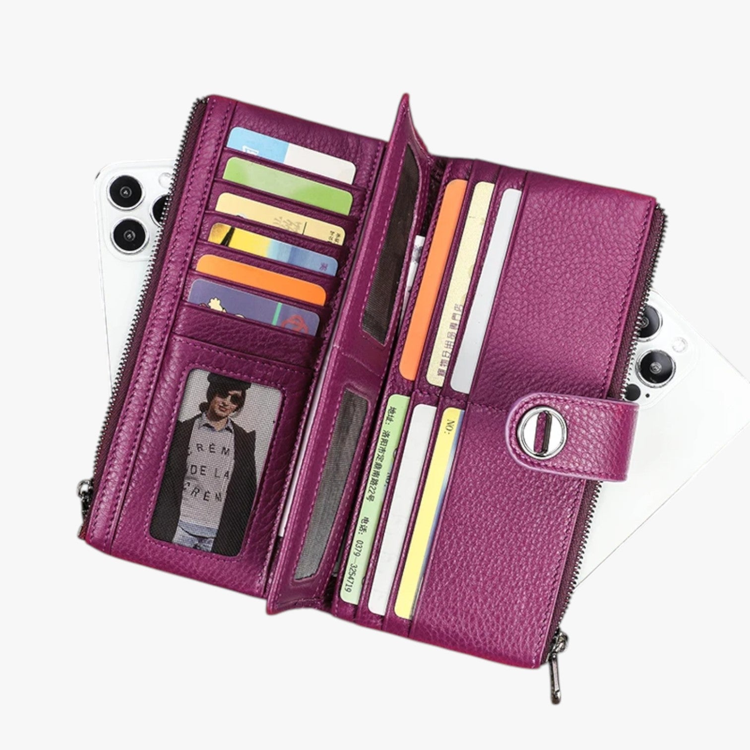 Alivia | Damenledergeldbörse mit AirTag - Elegant, Sicher und Vielseitig