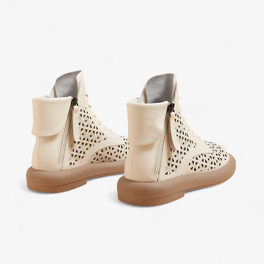 Clara | Durchbrochene Stiefeletten aus echtem Leder mit Stil