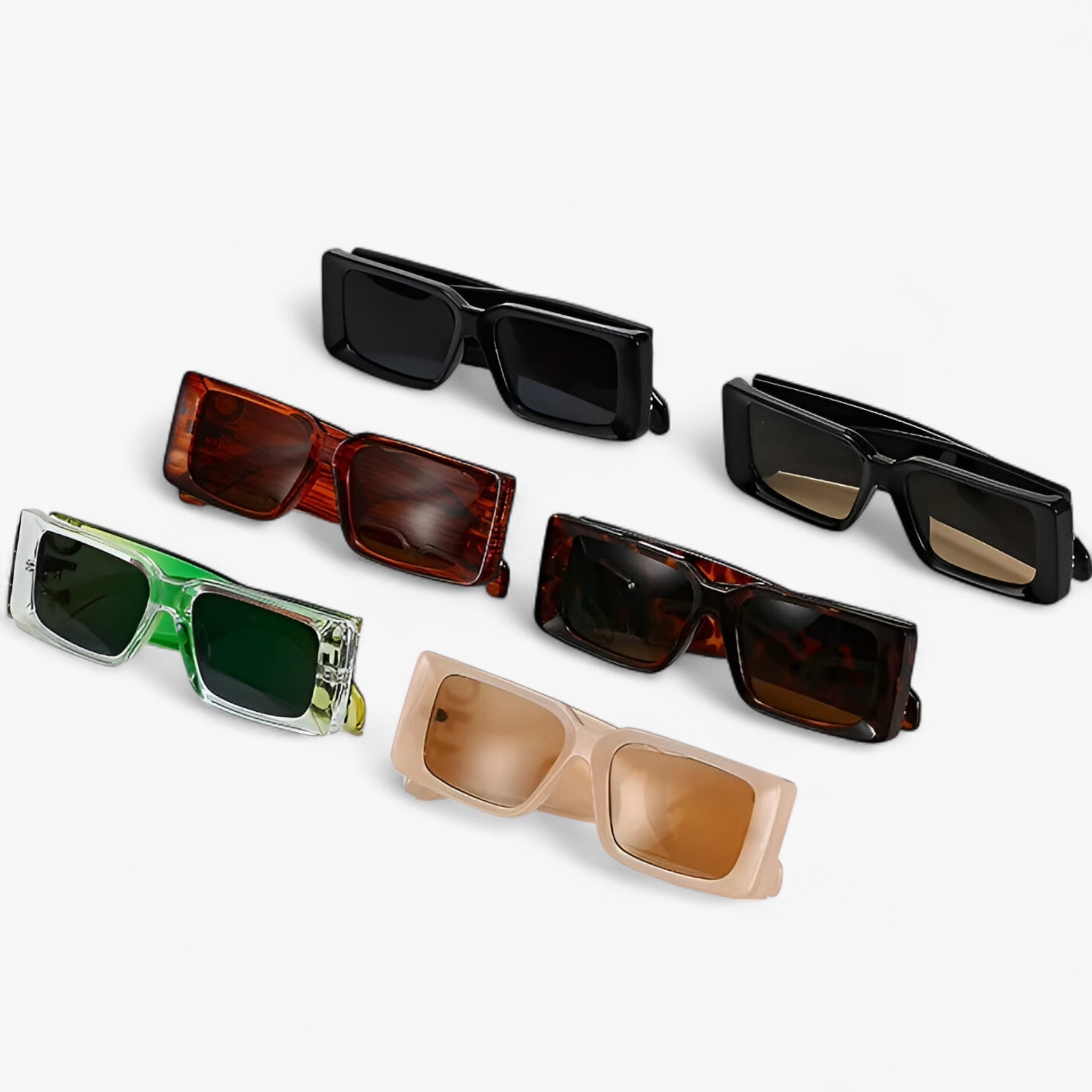 Ariëlle | Retro-Sonnenbrille mit quadratischem Rahmen und breiten Bügeln