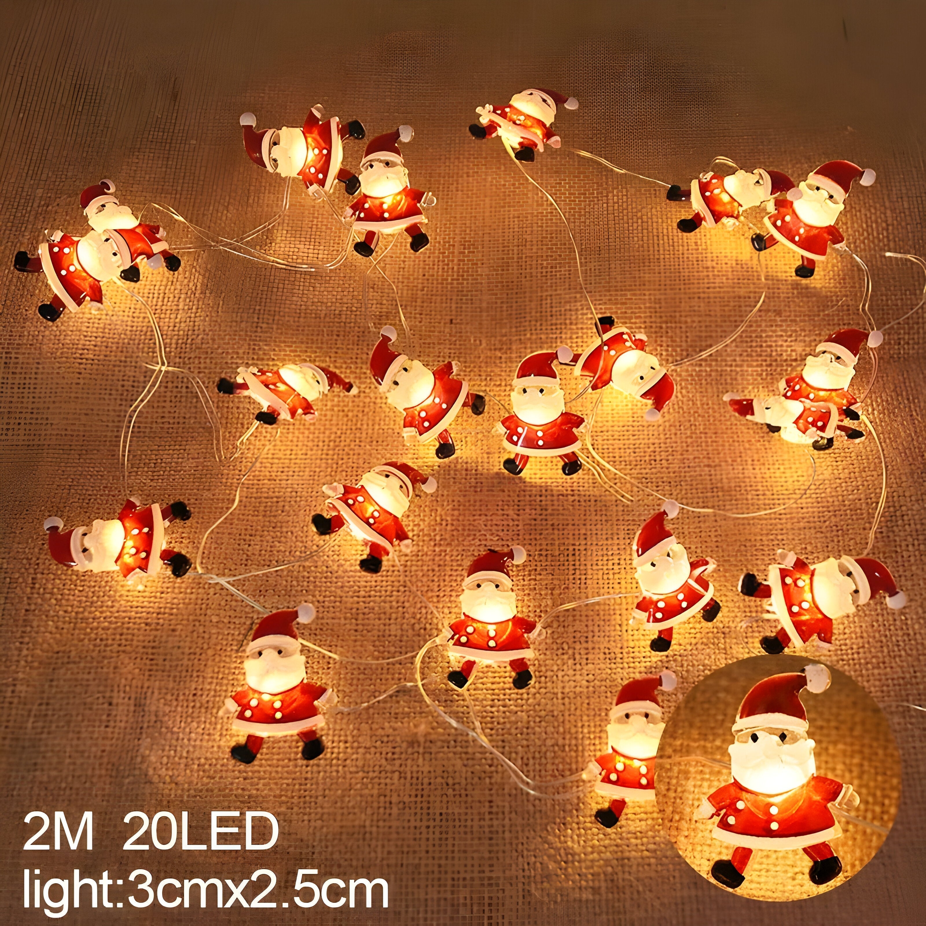 TwinkleLights | LED Lichterschlauch 20LED - Beleuchten Sie Ihre Feste mit dem Weihnachtsmann und Schneeflocken - Weihnachtsmann - TwinkleLights | LED Lichterschlauch 20LED - Beleuchten Sie Ihre Feste mit dem Weihnachtsmann und Schneeflocken- €25 - Concept Düsseldorf