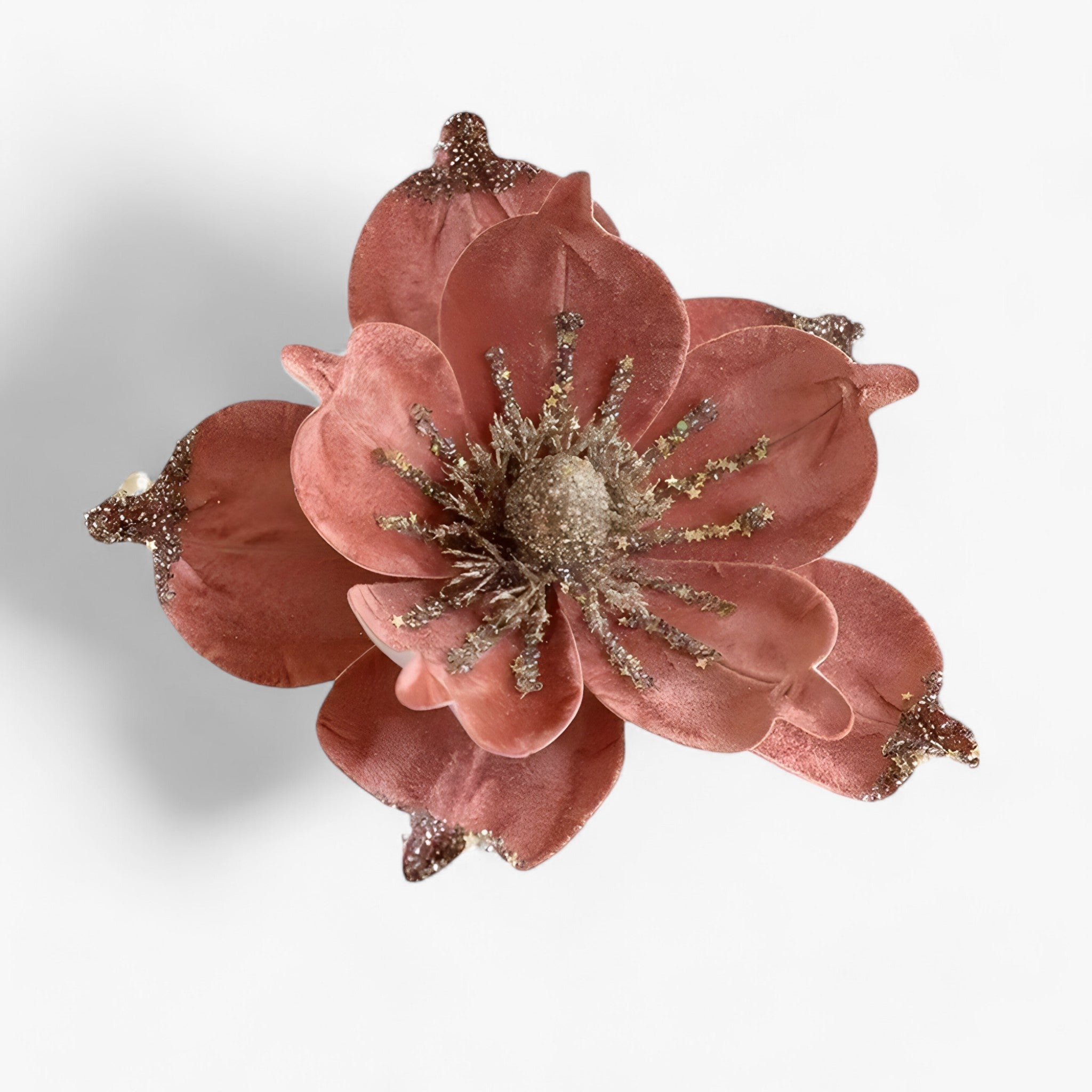 Blumen | Glänzende Kunstweihnachtsblumen - Fröhliche Ornamente für den Weihnachtsbaum und Neujahrsdekoration - rosa - Blumen | Glänzende Kunstweihnachtsblumen - Fröhliche Ornamente für den Weihnachtsbaum und Neujahrsdekoration- €25 - Concept Neurenberg