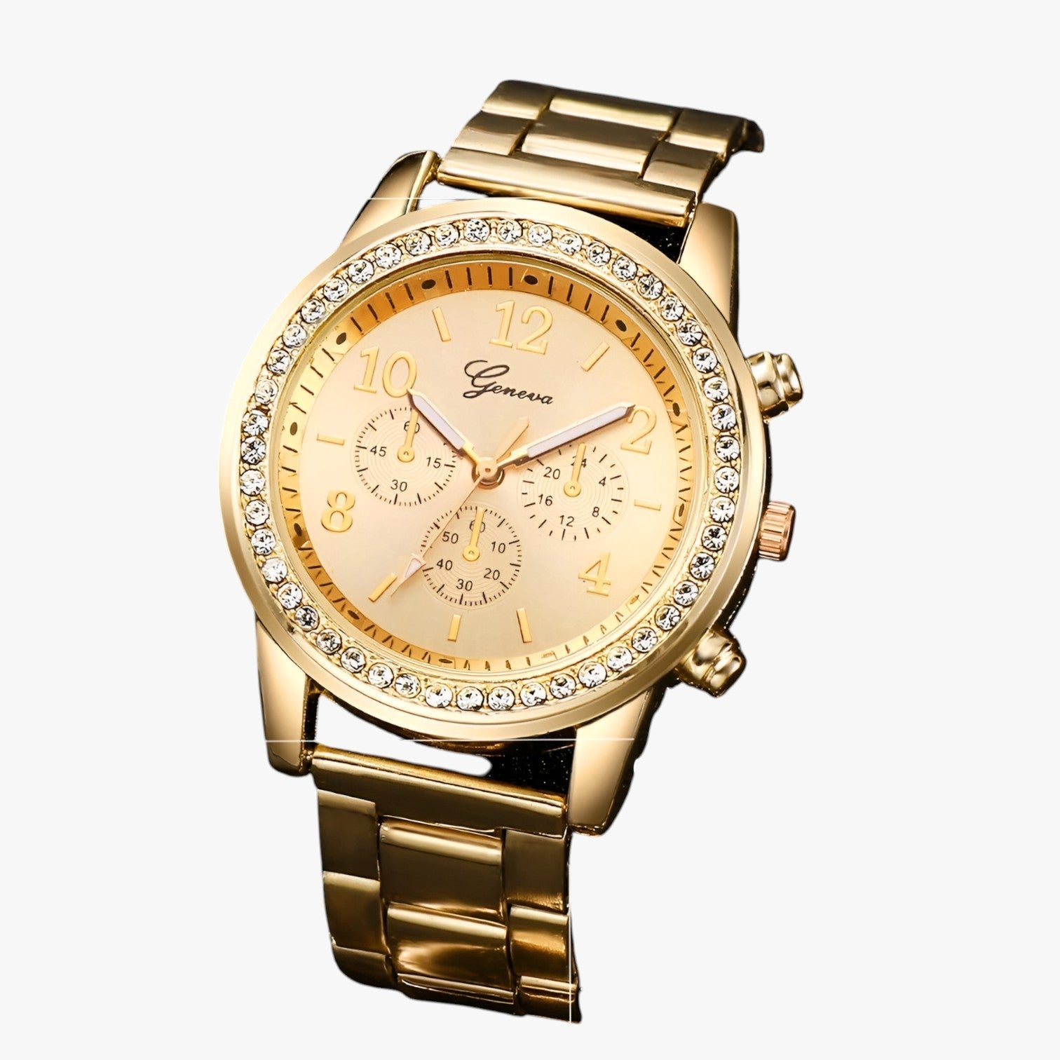 Khloe | Elegante Uhr mit Armband aus Gold und Diamanten