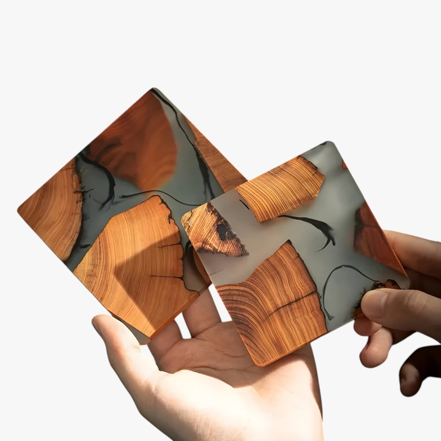 Avery | Holzharz-Untersetzer – Rutschfest & Hitzebeständig