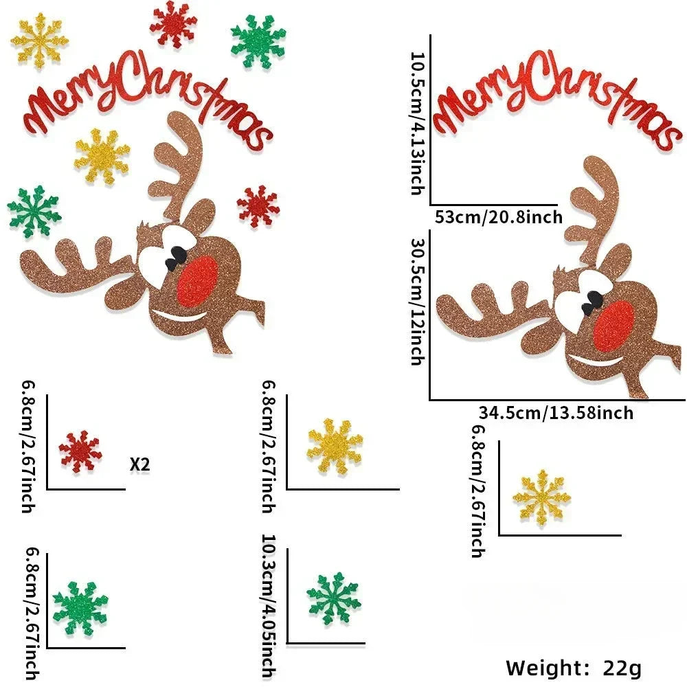 Weihnachts-Filzaufkleber für Türen und Fenster – festliche Dekoration für Zuhause - Elan 2 - Weihnachts-Filzaufkleber für Türen und Fenster – festliche Dekoration für Zuhause - €25 - Concept Neurenberg