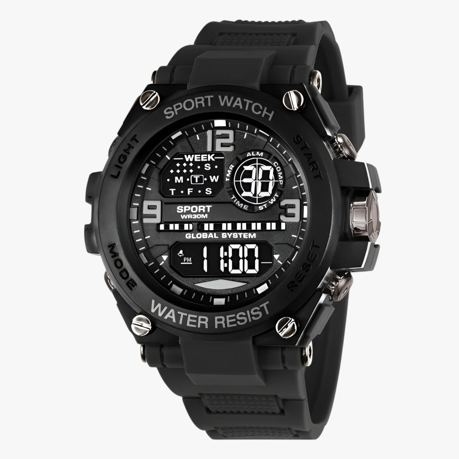 Kevin | Wasserdichtes, stoßfestes Sportarmbanduhr