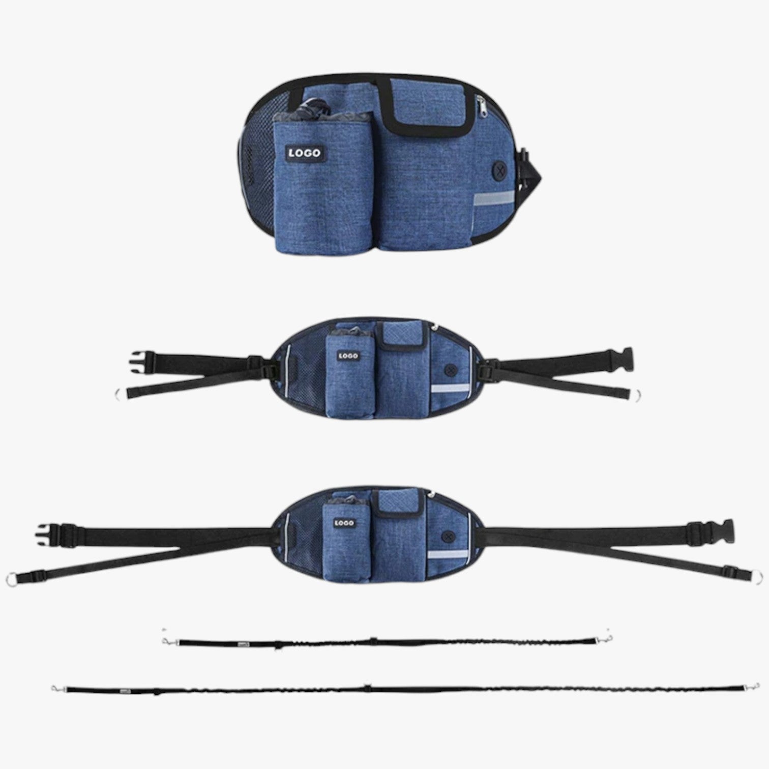 Briella | Sportlicher Hüftgurt mit Preistasche und reflektierendem Leinehalter