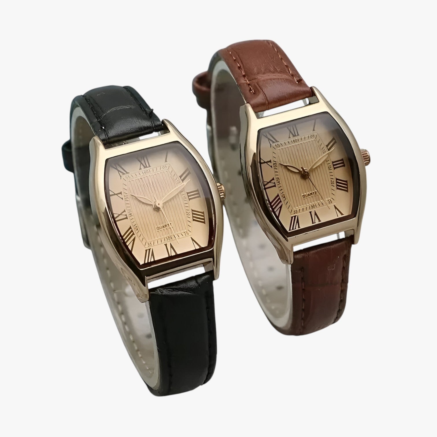 Aurora | Elegante Damenarmbanduhr mit Vintage-Lederarmband