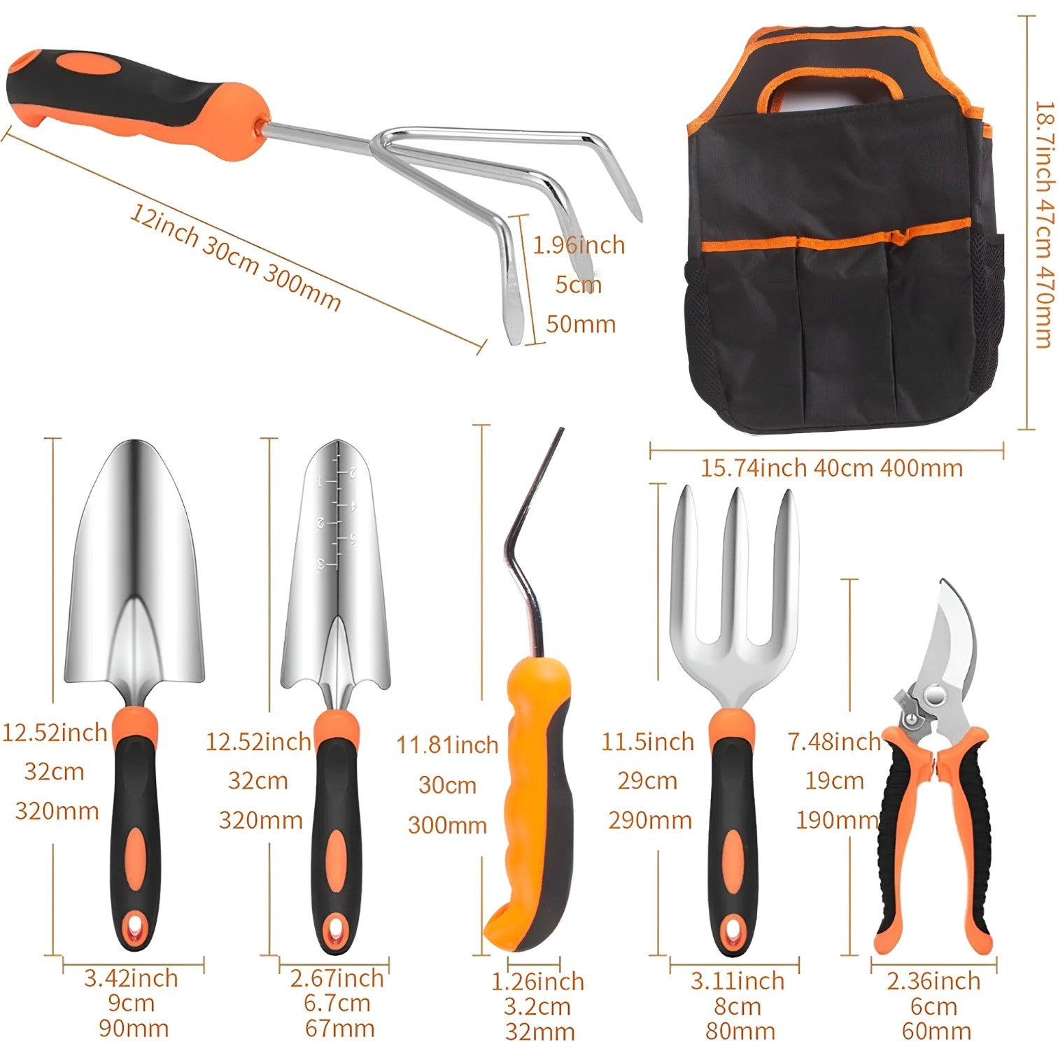 Schweres Gartenwerkzeug-Set mit rutschfestem Griff - - Schweres Gartenwerkzeug-Set mit rutschfestem Griff - €25 - Concept Neurenberg