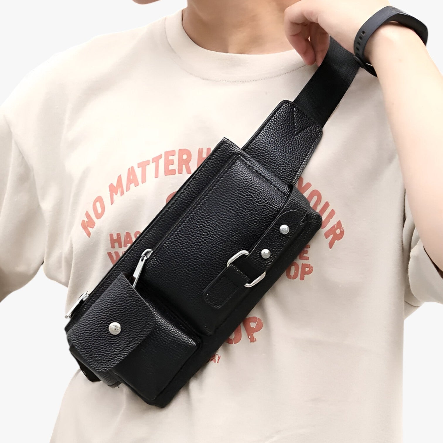 Azriel | Multifunktionale Leder Bauchtasche