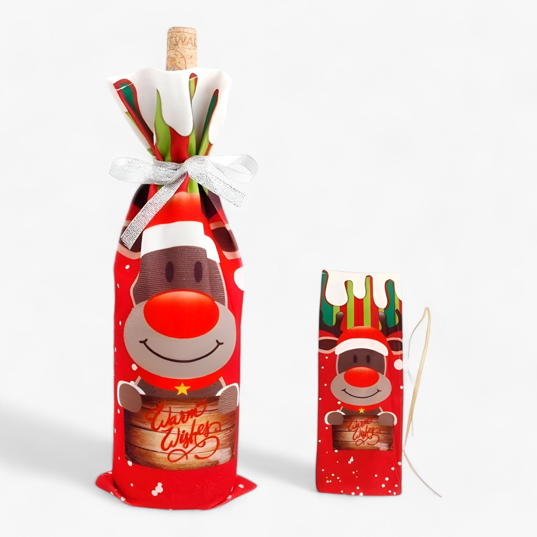 FengRise Dekoration | Flasche Hülle Weihnachtsmann - Geschenkhalter in Weihnachtsstrümpfen - Weihnachtsgeschirr - Neujahrs Geschenk - 6 14x16cm - FengRise Dekoration | Flasche Hülle Weihnachtsmann - Geschenkhalter in Weihnachtsstrümpfen - Weihnachtsgeschirr - Neujahrs Geschenk - €25 - Concept Neurenberg