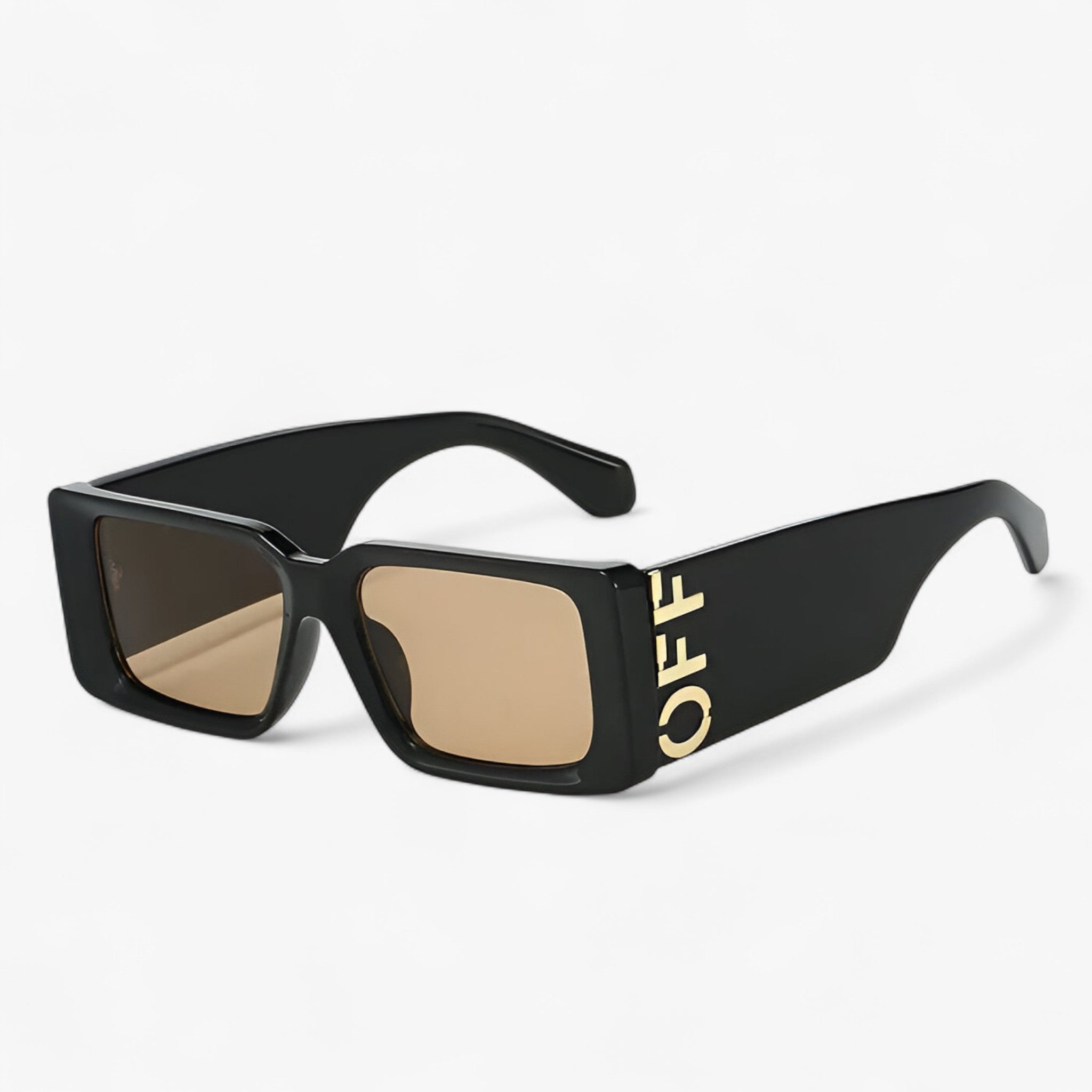 Ariëlle | Retro-Sonnenbrille mit quadratischem Rahmen und breiten Bügeln