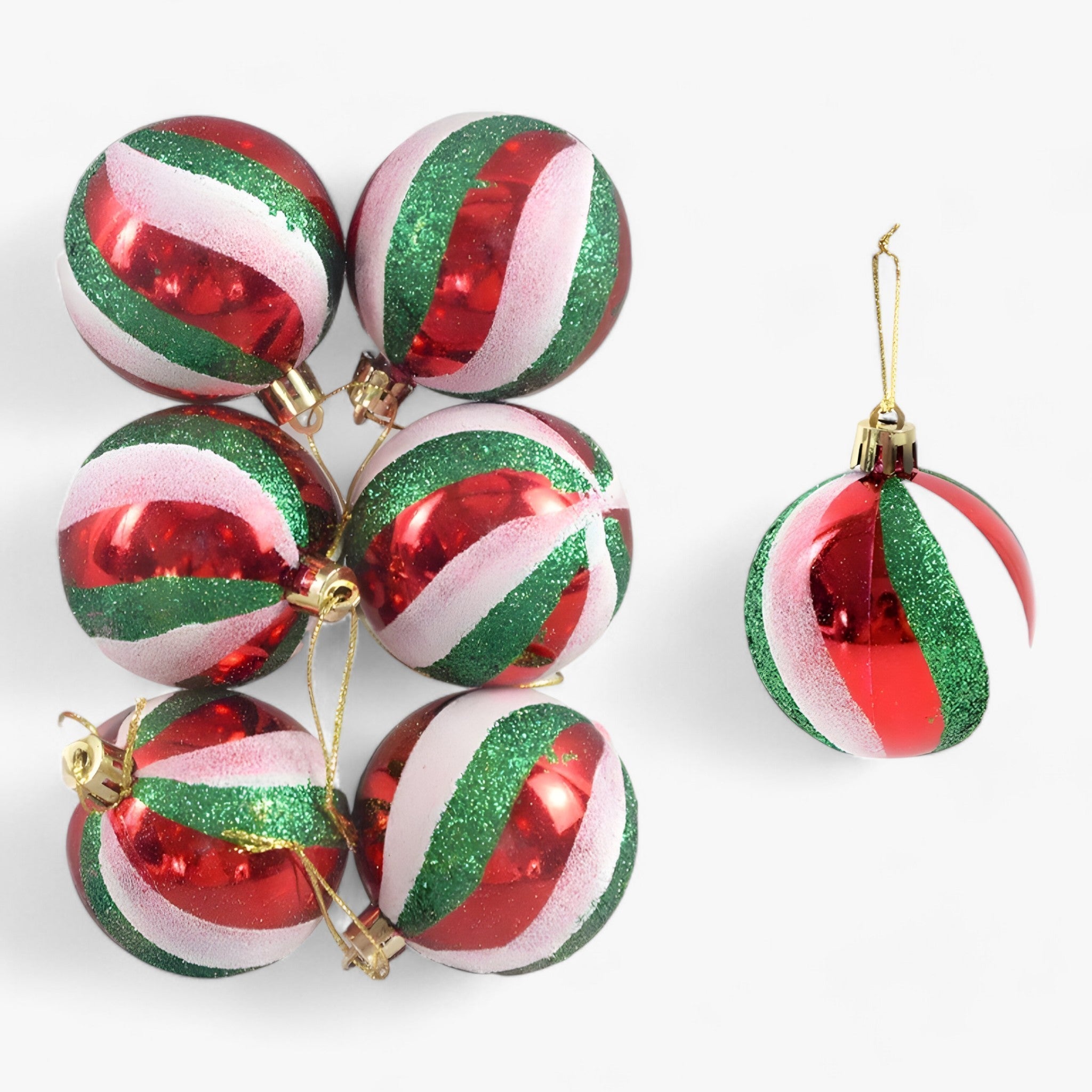 Weihnachten | 6 Stück Weihnachtskugeln – ideale Dekorationen für den Baum - F 6cm - Weihnachten | 6 Stück Weihnachtskugeln – ideale Dekorationen für den Baum - €25 - Concept Düsseldorf