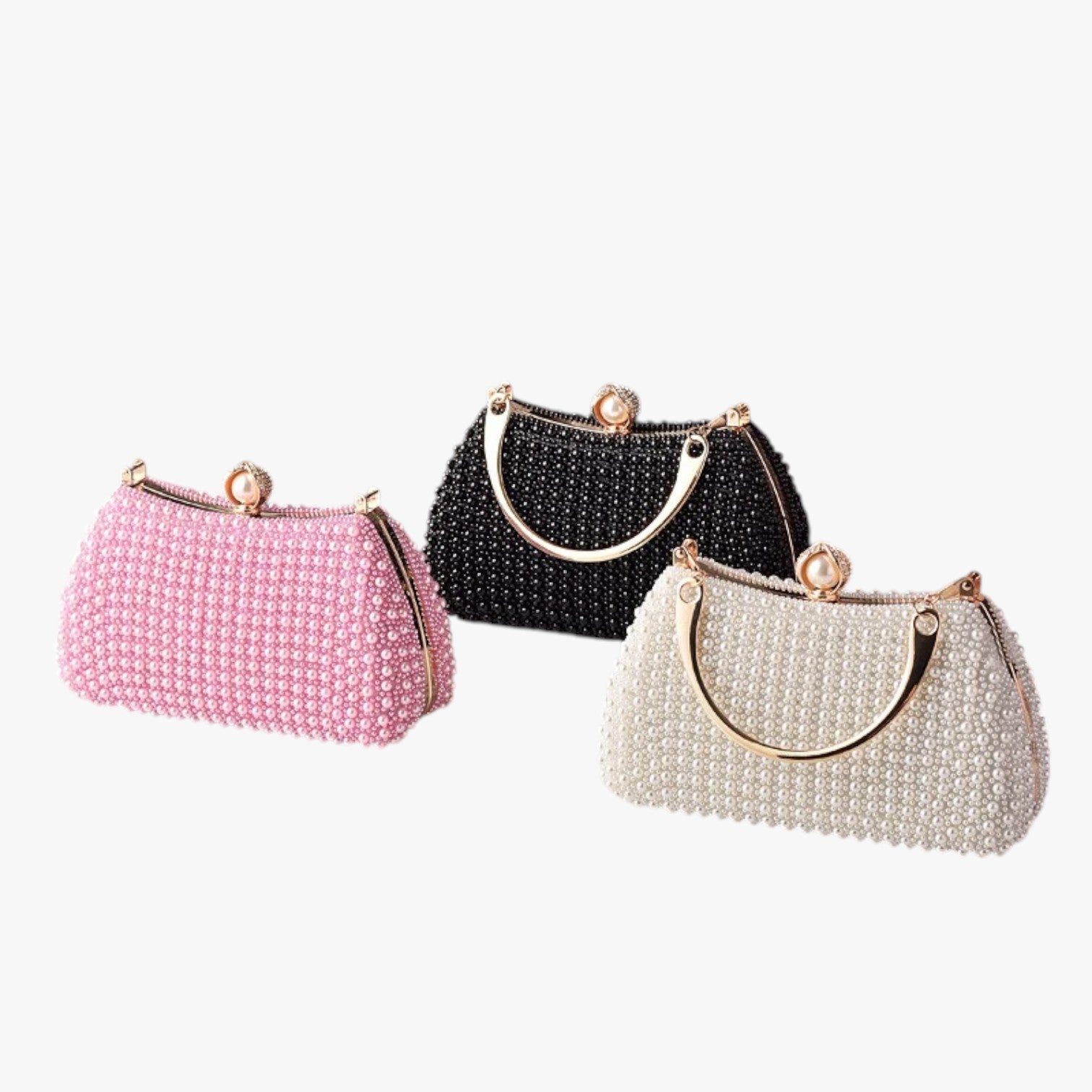 Aviana | Elegante Perlentasche mit Kettchen-Handgriff